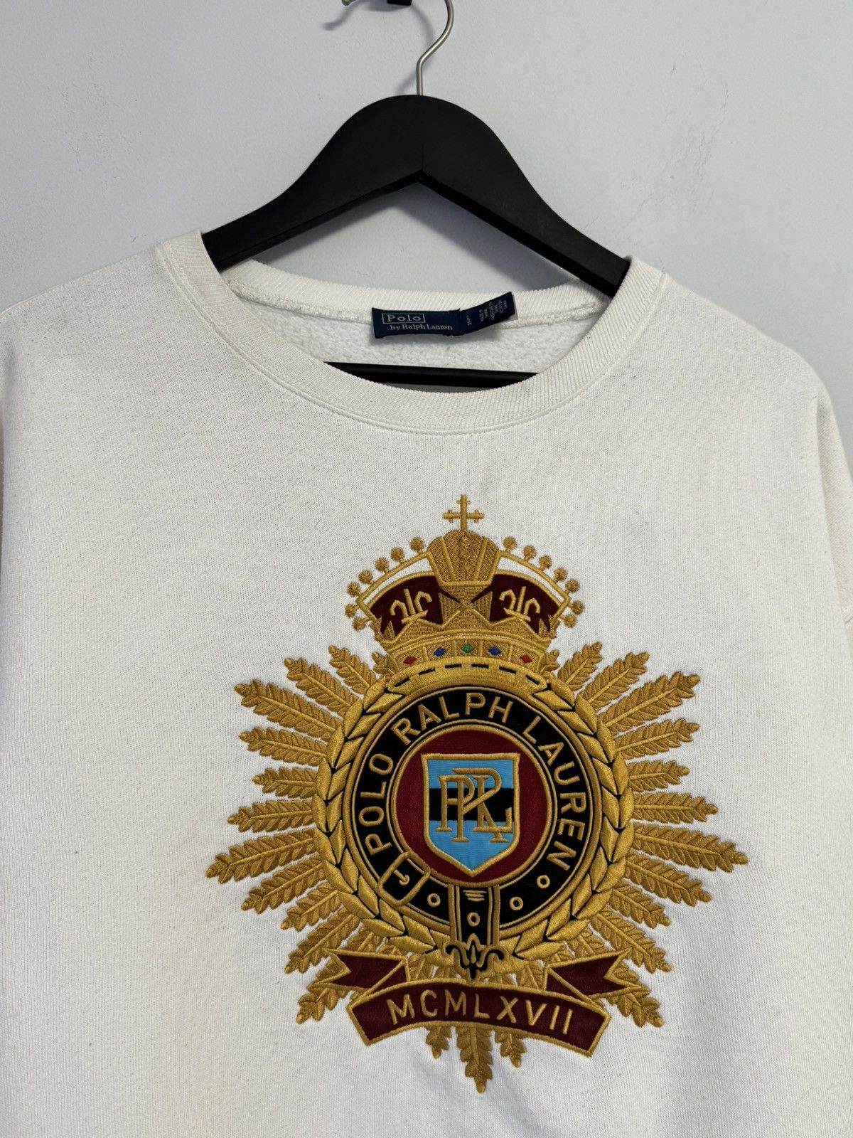 Polo Ralph Lauren Polo Ralph Lauren Crest Logo Sweatshirt Pullover Vintage Size L / US 10 / IT 46 - 2 Thumbnail