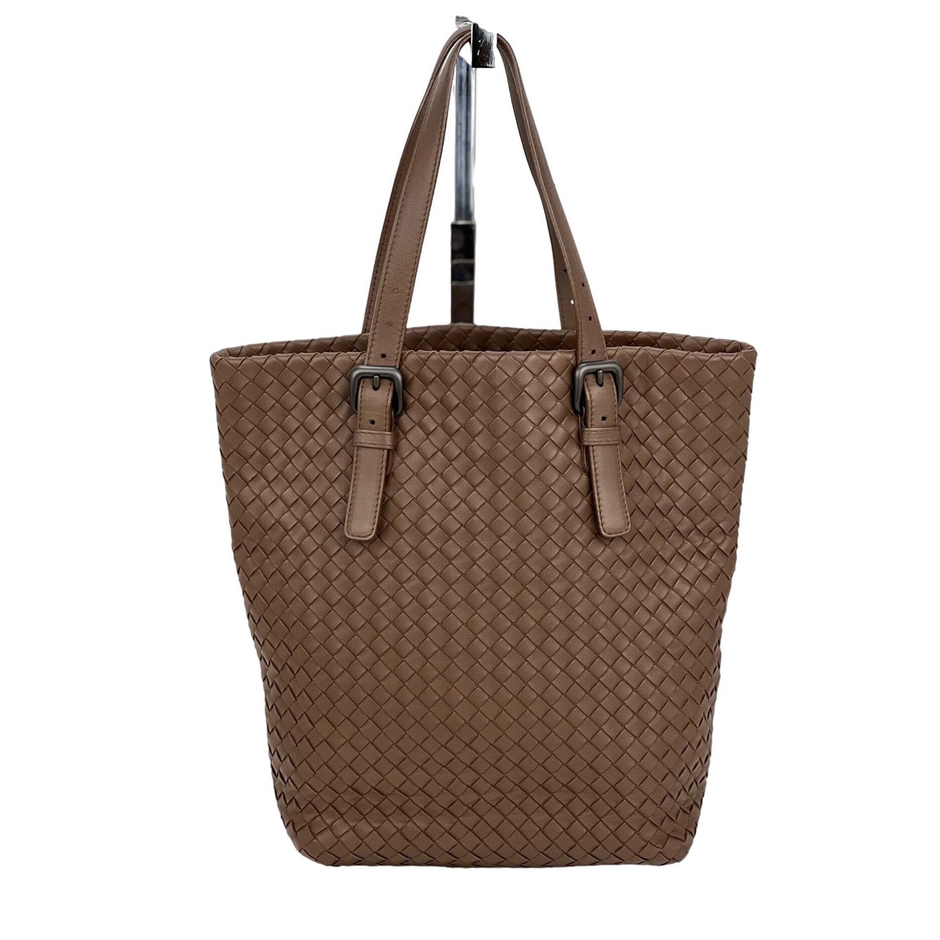 image of Bottega Veneta Nappa Intrecciato Brown Leather Tote, Women's