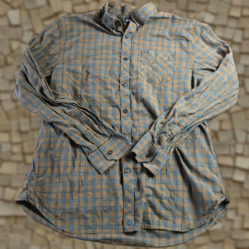 Vintage L.L.Bean Shirt Men's Size Large Brown Blue Check Button Down Long Sleeve Pocket Size US L / EU 52-54 / 3 - 1 Thumbnail