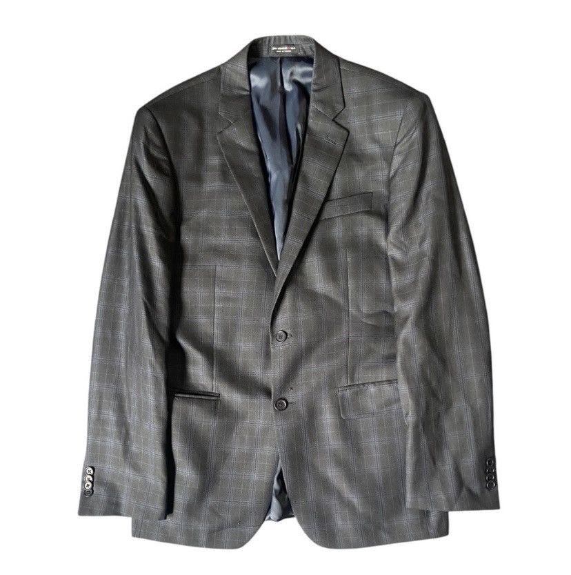 John Varvatos John Varvatos Star USA Mens Blazer 40R Check Wool Silk Size 40R - 1 Thumbnail