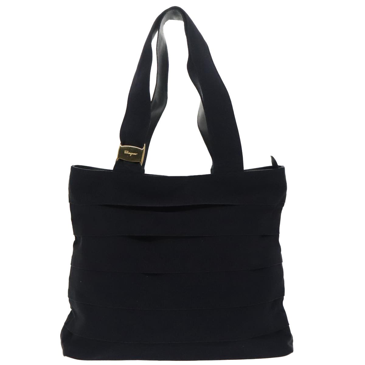 Salvatore Ferragamo Vara Navy Canvas Tote Bag (Pre-Owned) Size ONE SIZE - 1 Thumbnail
