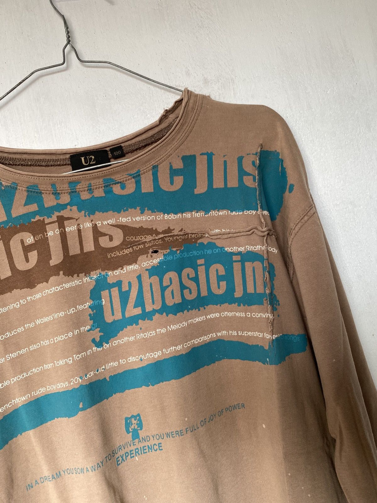 Hysteric Glamour × If Six Was Nine × Japanese Brand U2 Basic Poem Distressed Longsleeve Size US L / EU 52-54 / 3 - 4 Thumbnail