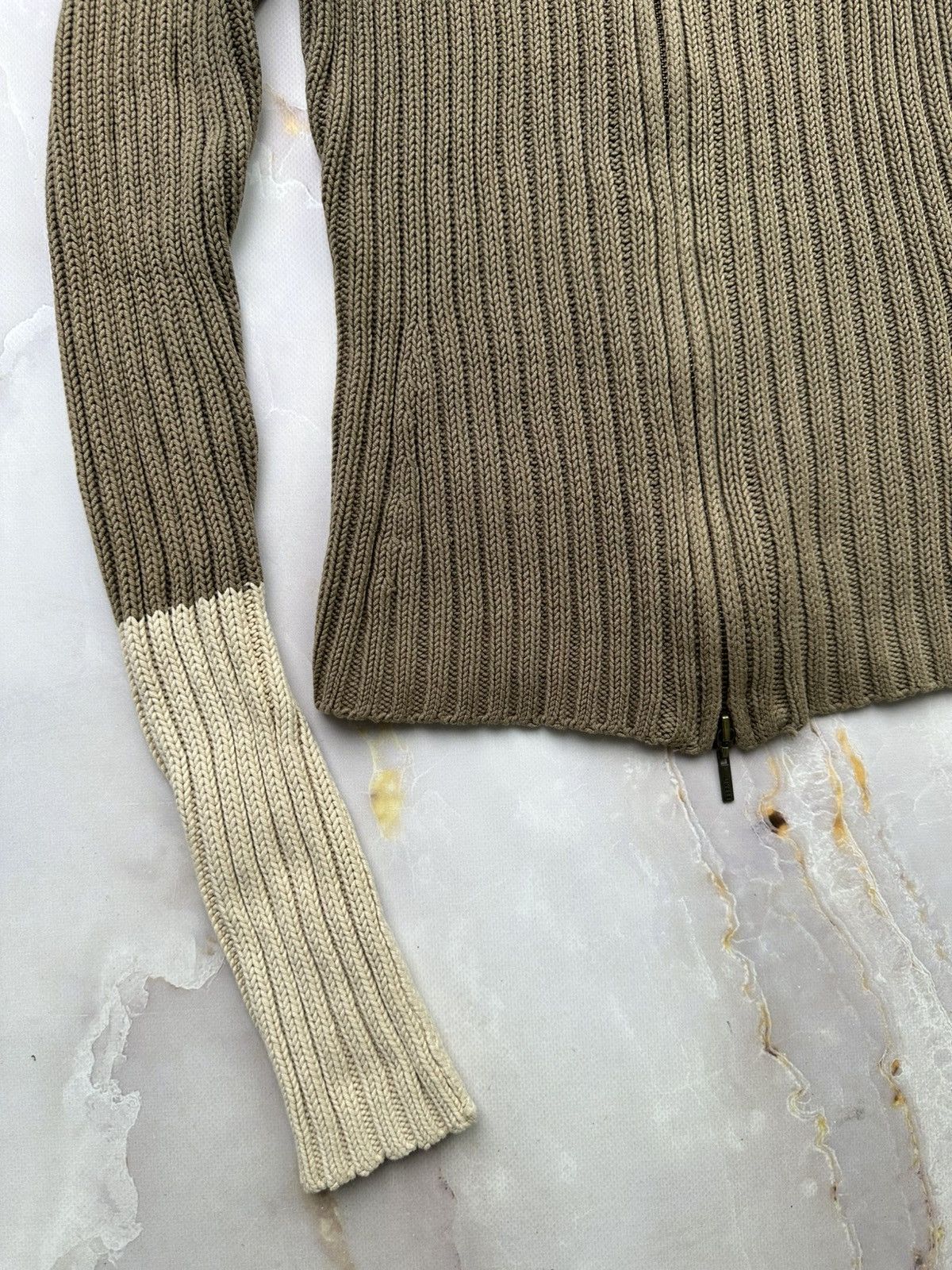 Japanese Brand Vintage Ribbed Zip Sweater Size S / US 4 / IT 40 - 3 Thumbnail