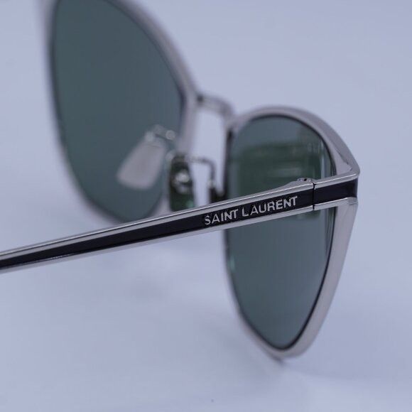 Saint Laurent Paris Saint Laurent SL409 003 Sunglasses Silver/Black Cat Eye Size ONE SIZE - 8 Thumbnail