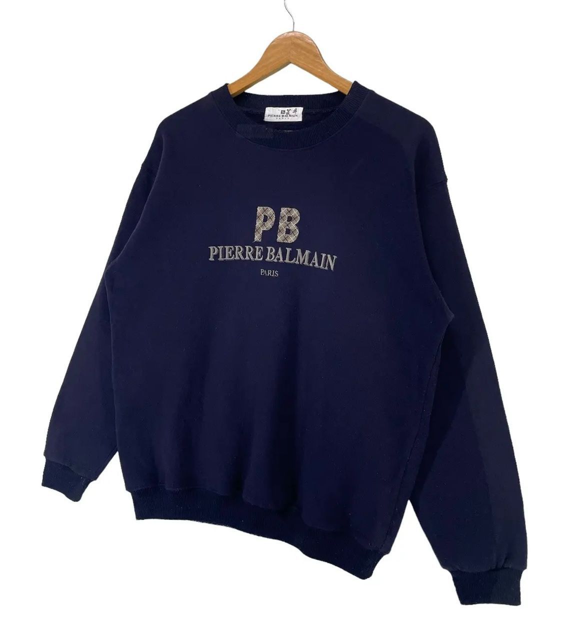 Pierre Balmain Vintage Pierre Balmain Embroided Logo Pullover Sweatshirt Size US L / EU 52-54 / 3 - 2 Thumbnail