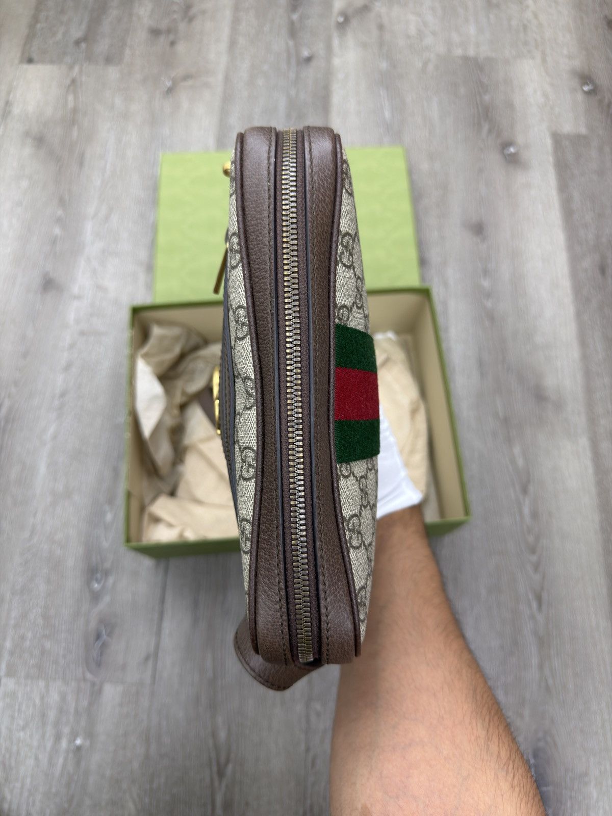 Gucci Gucci Ophidia GG Small Messenger Bag Beige/Ebony Size ONE SIZE - 14 Thumbnail