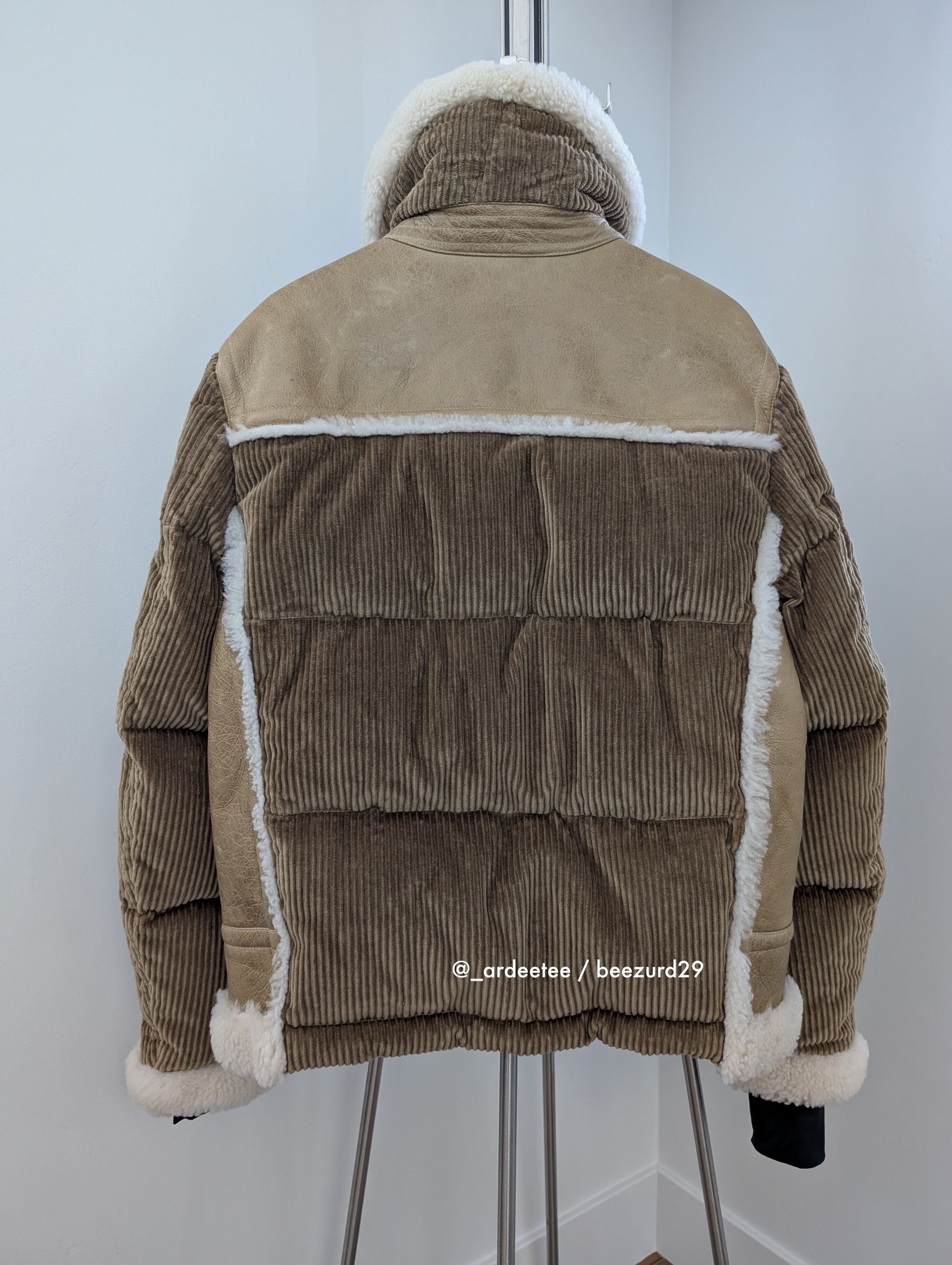 Moncler Grenoble *NEW* $8K SHEARLING LEATHER/DOWN ARGENS PUFFER JACKET Size US M / EU 48-50 / 2 - 8 Thumbnail