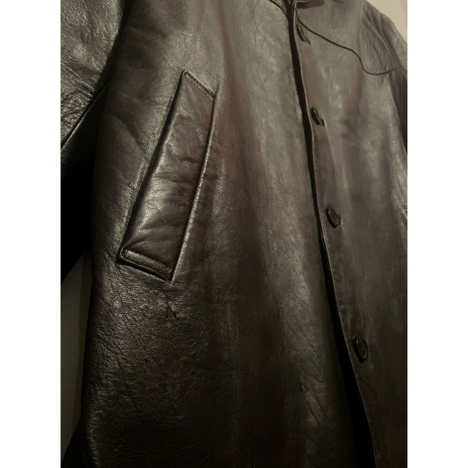 Ecko Unltd. VINTAGE Ecko Unltd Coat Leather Trench Mens Size L Black 90s Streetwear Insulated Lined Short Tear Grade Size US L / EU 52-54 / 3 - 5 Thumbnail