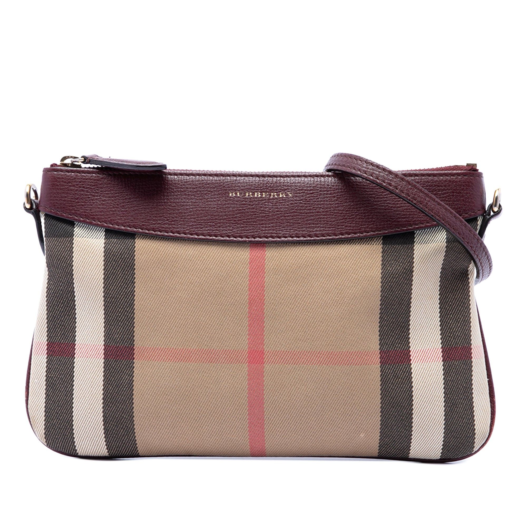 Burberry House Check Canvas Derby Peyton Crossbody Size ONE SIZE - 1 Thumbnail