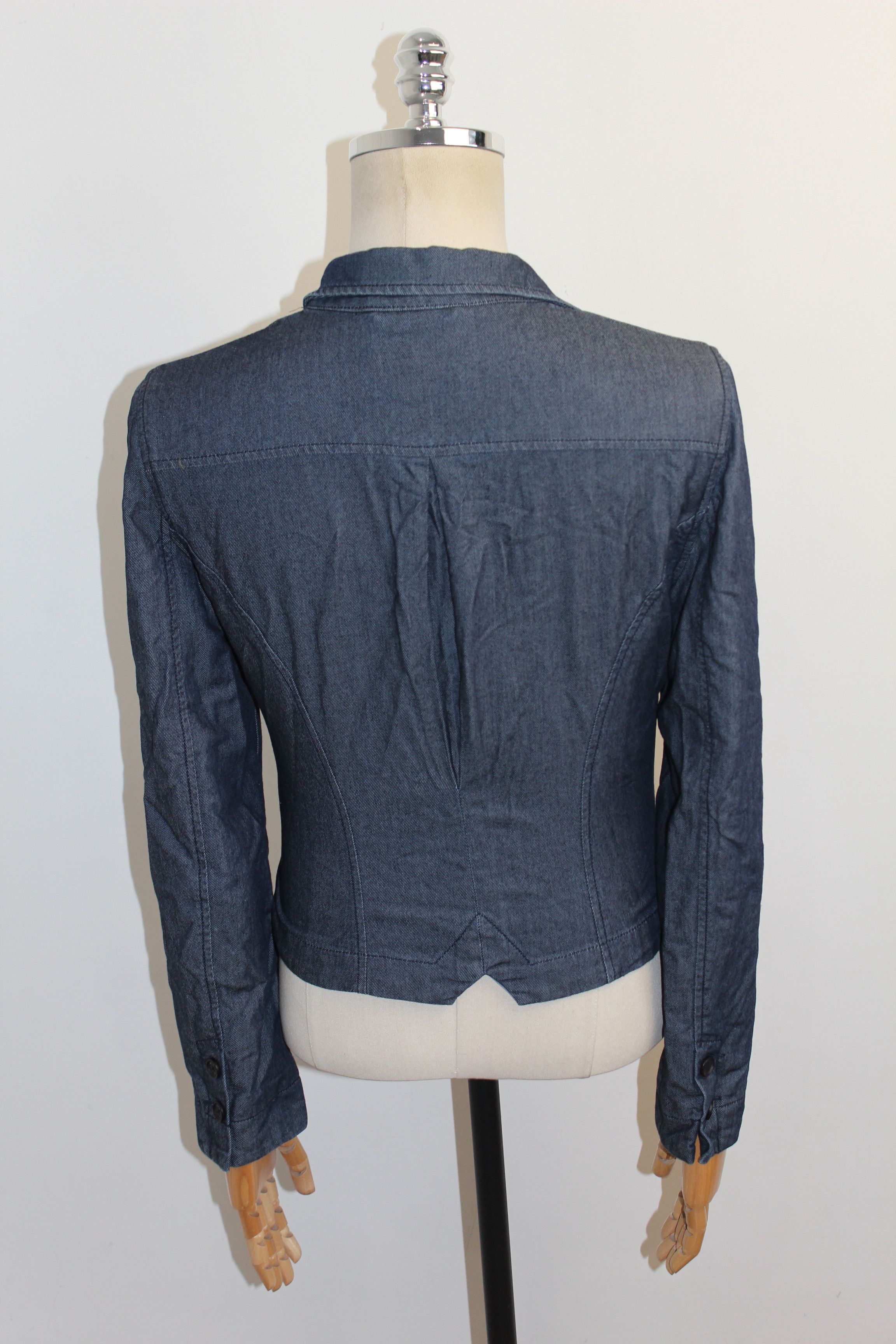Armani Women's Armani Exchange Denim Blazer Jacket Size L / US 10 / IT 46 - 5 Thumbnail