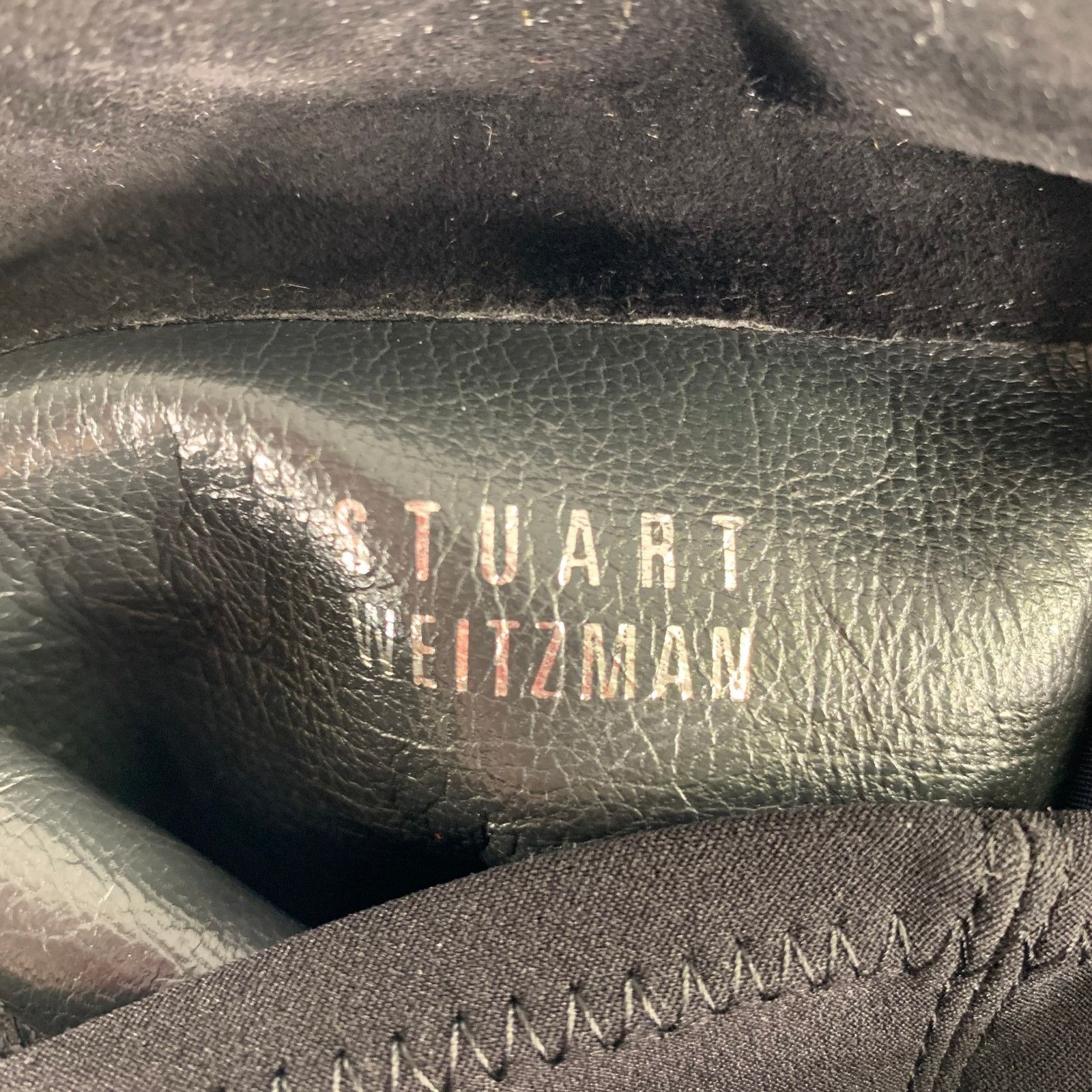Stuart Weitzman STUART WEITZMAN 7.5 Black Nylon Suede Fringe Pull On Boots Size US 7.5 / IT 37.5 - 6 Thumbnail