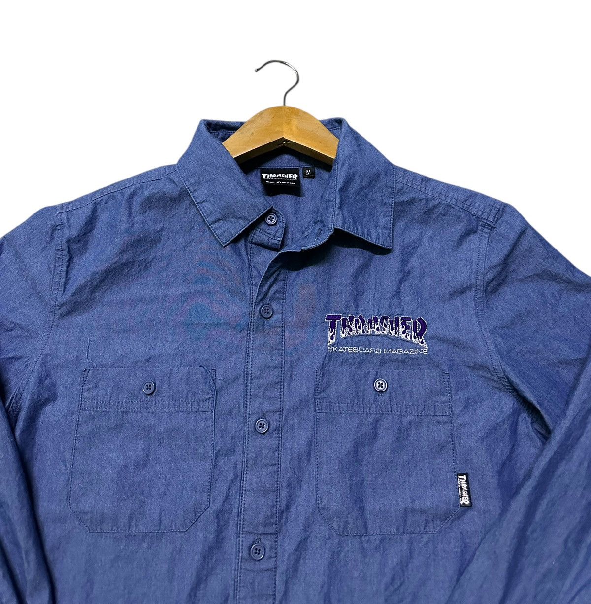 Thrasher Thrasher denim shirts backhit Size US M / EU 48-50 / 2 - 4 Thumbnail
