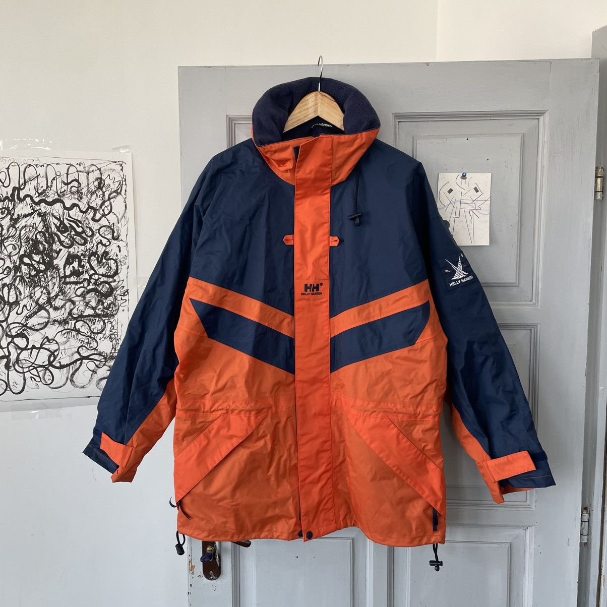 Vintage 90's Helly Hansen Mens Outdoor Rain Jacket Y2k