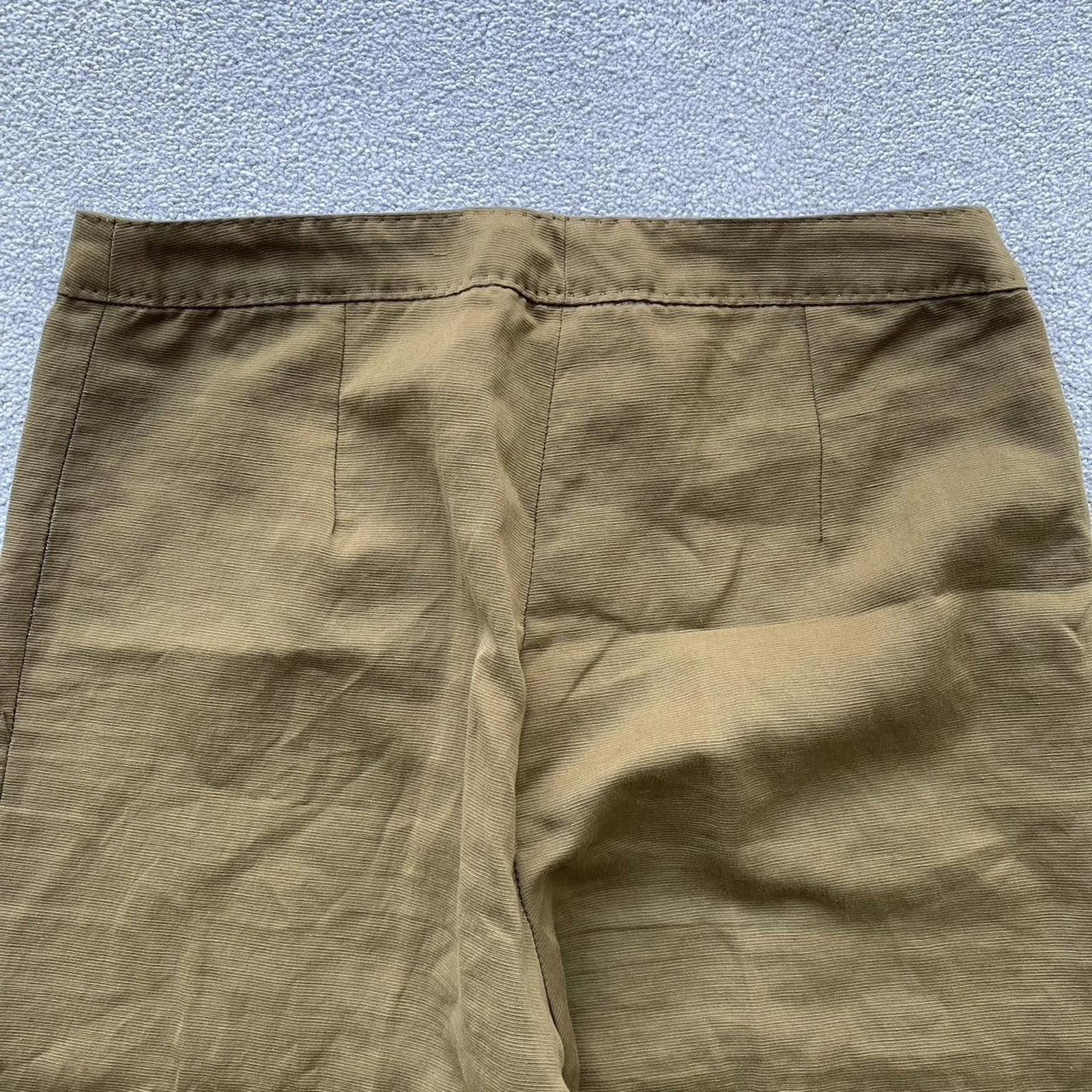 Dries Van Noten Dries Van Noten Women’s Cotton Linen Cuffed Trousers Size 24" / US 00 / IT 34 - 4 Thumbnail