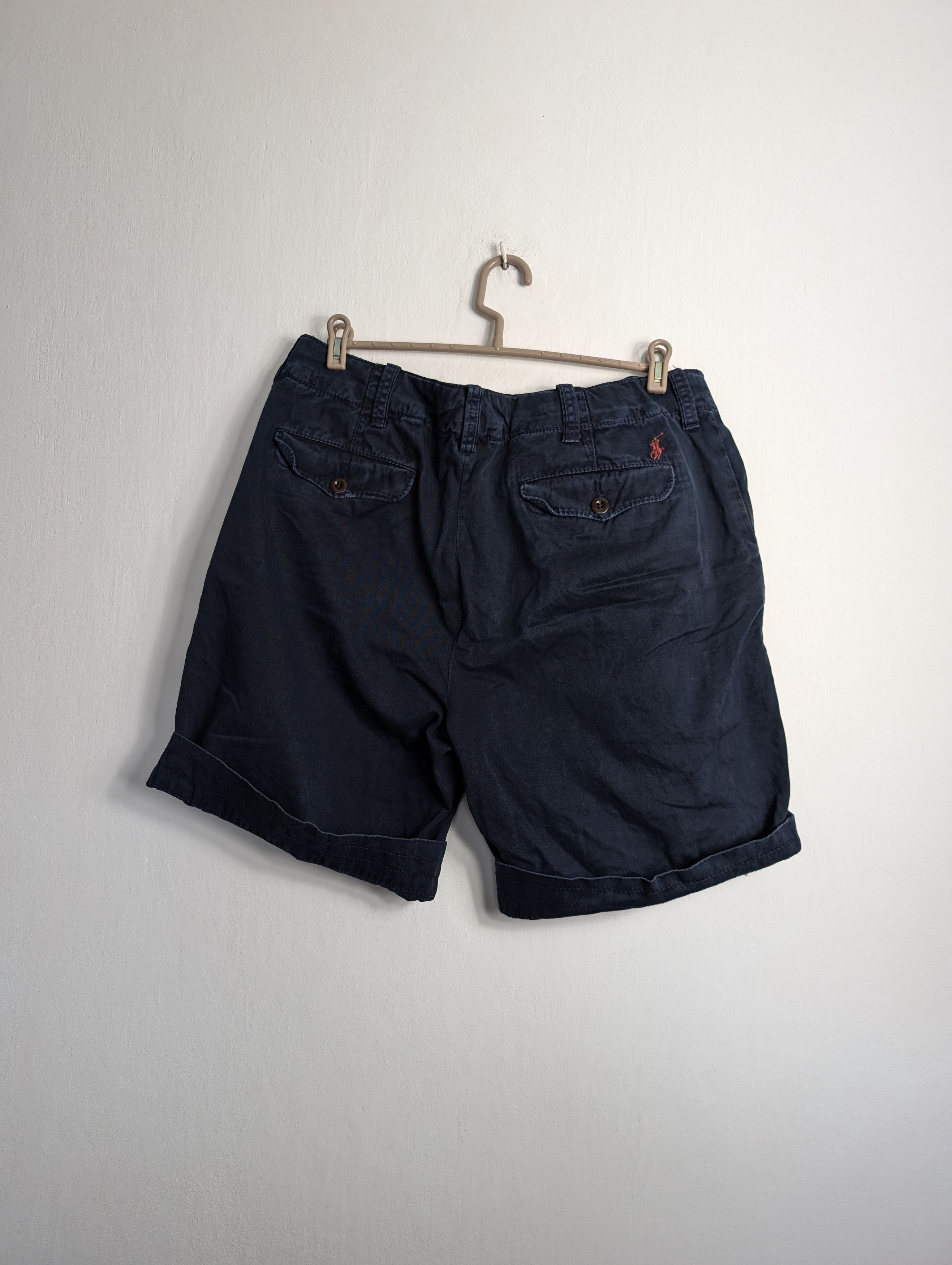 Polo Ralph Lauren × Vintage Polo Ralph Lauren Navy Shorts Classic Preppy Style Size US 39 - 3 Thumbnail