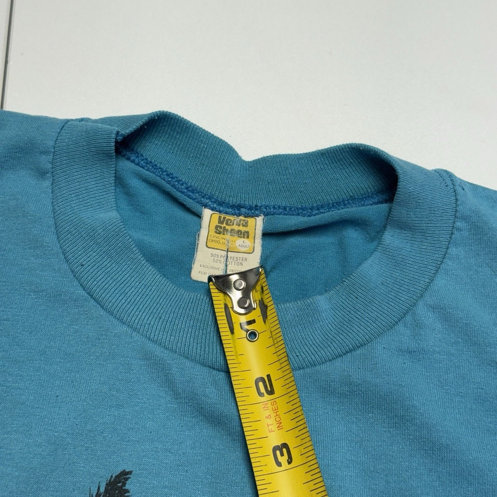 Vintage Vintage 80s California T Shirt Mens L Blue Single Stitch Bea Size US XL / EU 56 / 4 - 13 Thumbnail