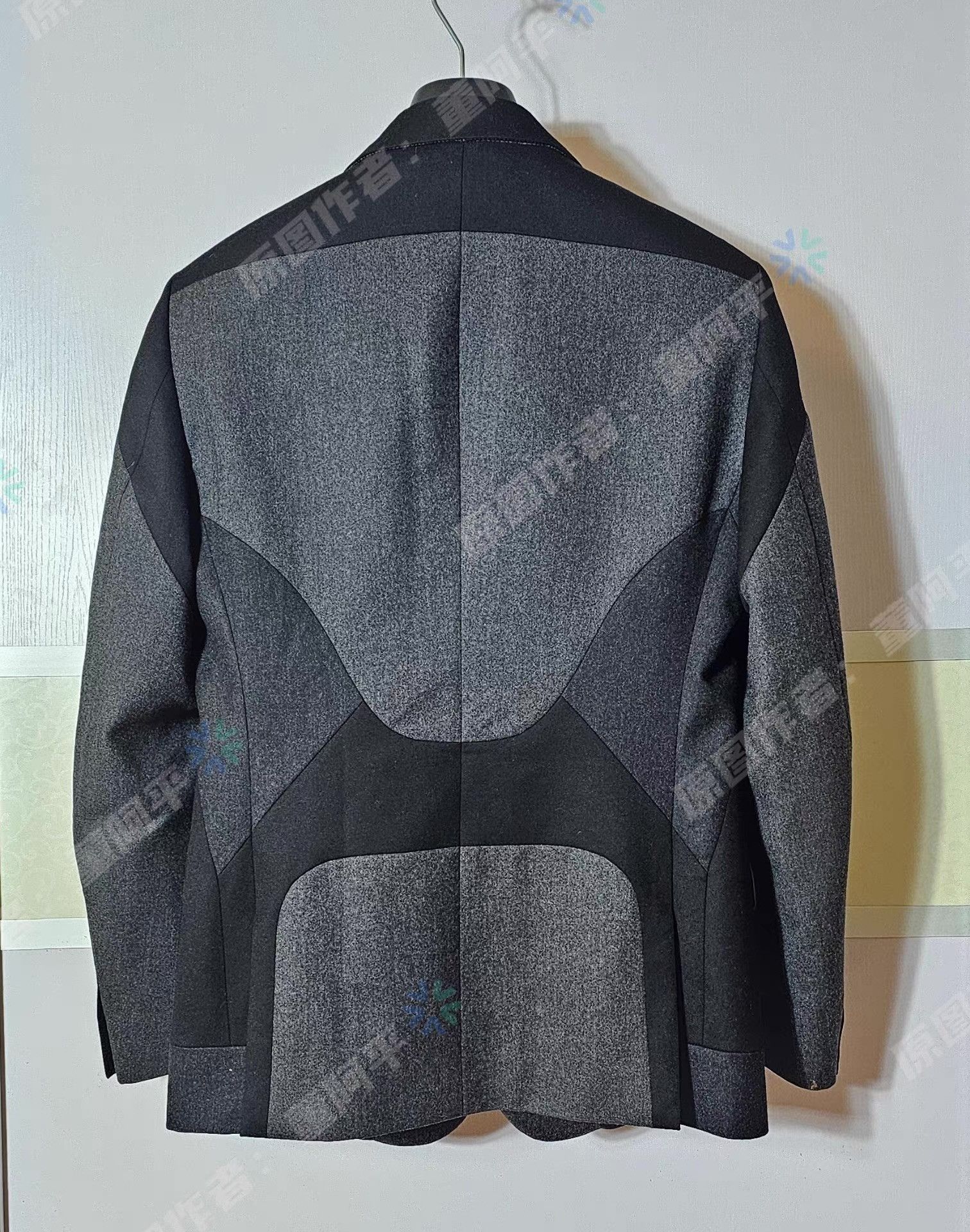 Alexander McQueen AlexanderMcQueenMainline Men'sWool BlendPatchSuit Jacket Q4 Size 48R - 3 Thumbnail