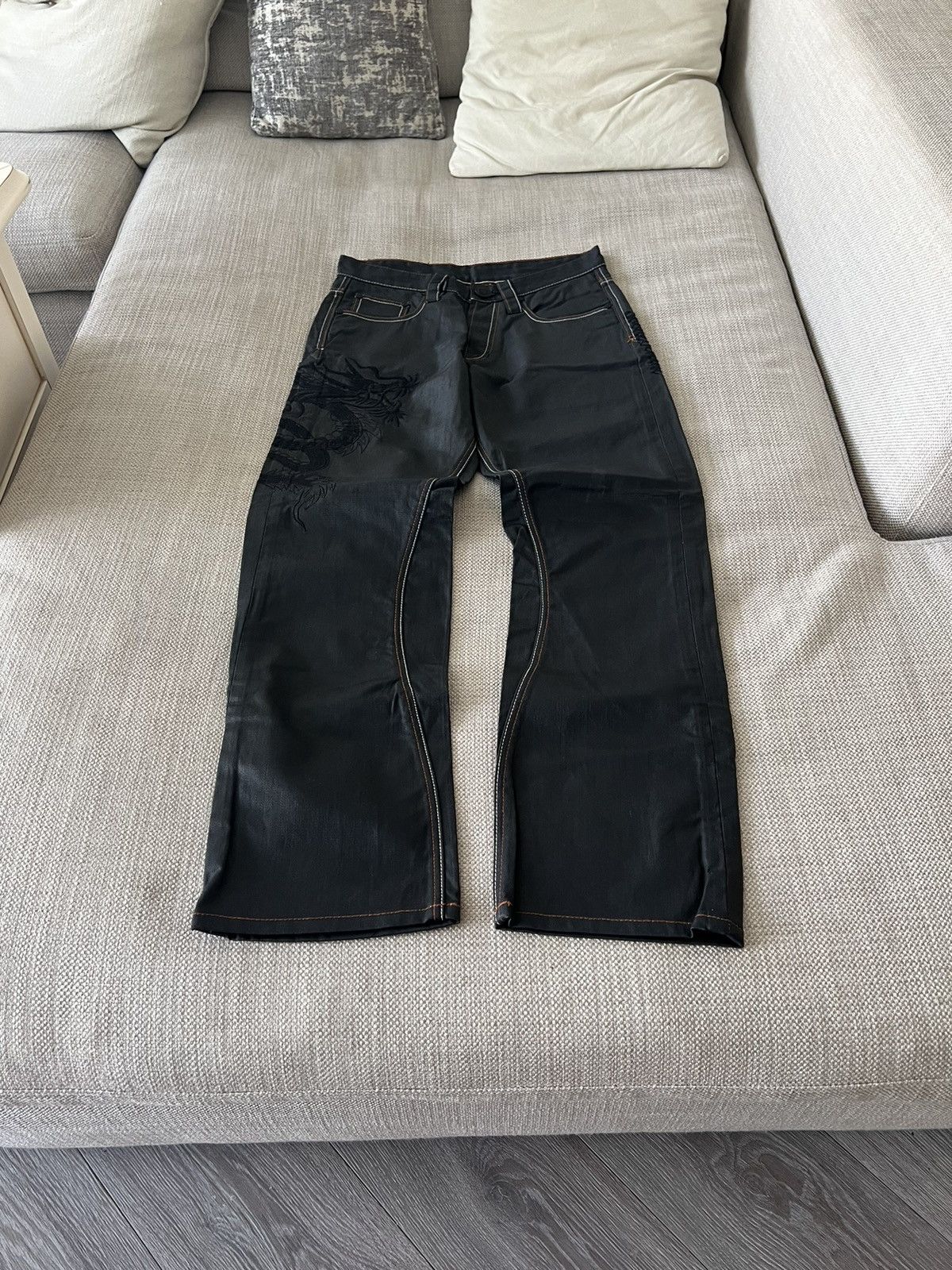 Japanese Brand × Vintage Vintage 💥 Japanese Dragon Pants Size US 30 / EU 46 - 6 Thumbnail