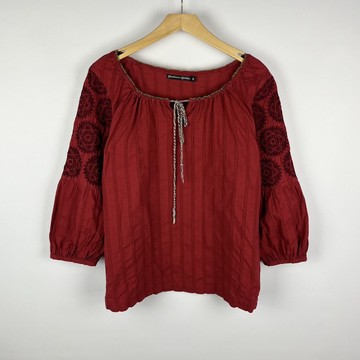 Gudrun Sjoden Gudrun Sjoden Floral Top Blouse Shirt Red Women’s Size M Size M / US 6-8 / IT 42-44 - 1 Thumbnail