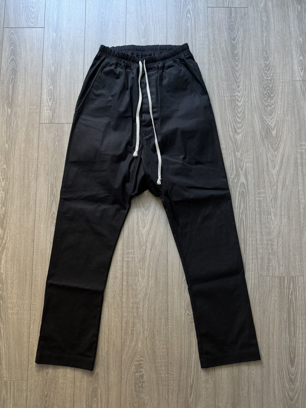Pre-owned Rick Owens X Rick Owens Drkshdw Rick Owens Black Drawstring Trousers