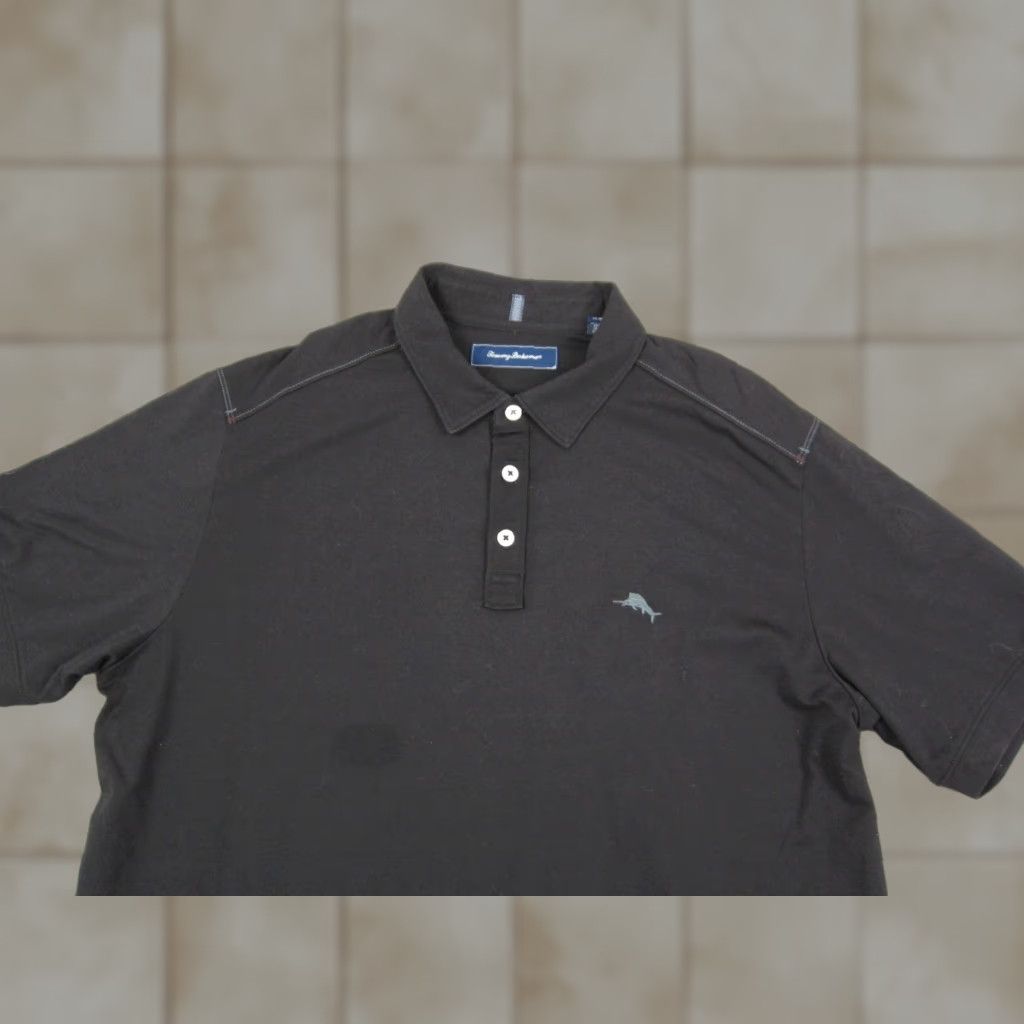 Tommy Bahama Tommy Bahama Polo Shirt Adult Large Black Modal Spandex Casual Summer Golfing Size US L / EU 52-54 / 3 - 1 Thumbnail