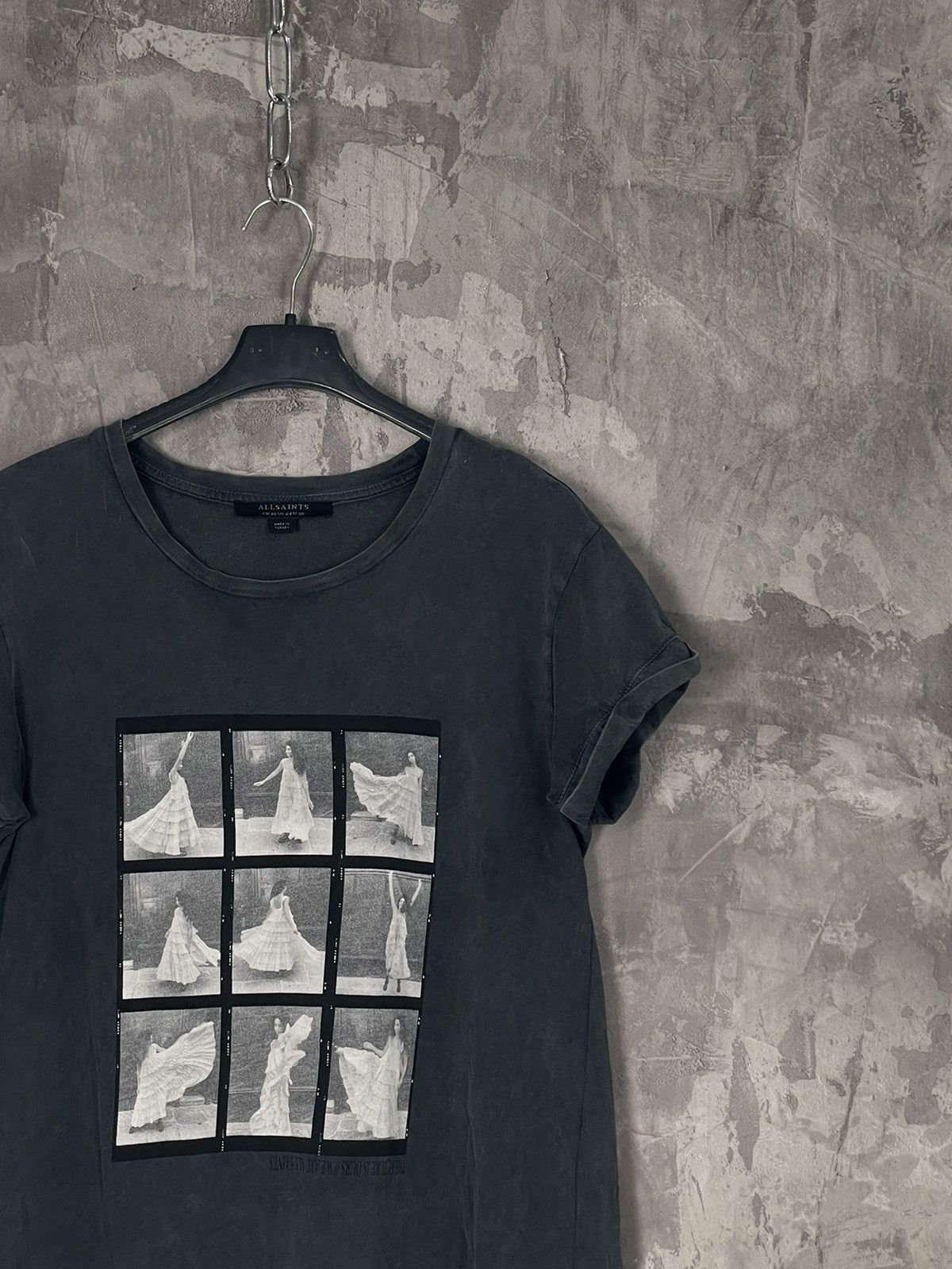 Allsaints Woman’s Allsaints Abstract Graphic Y2K Factory Faded T-Shirt Size M / US 6-8 / IT 42-44 - 4 Thumbnail