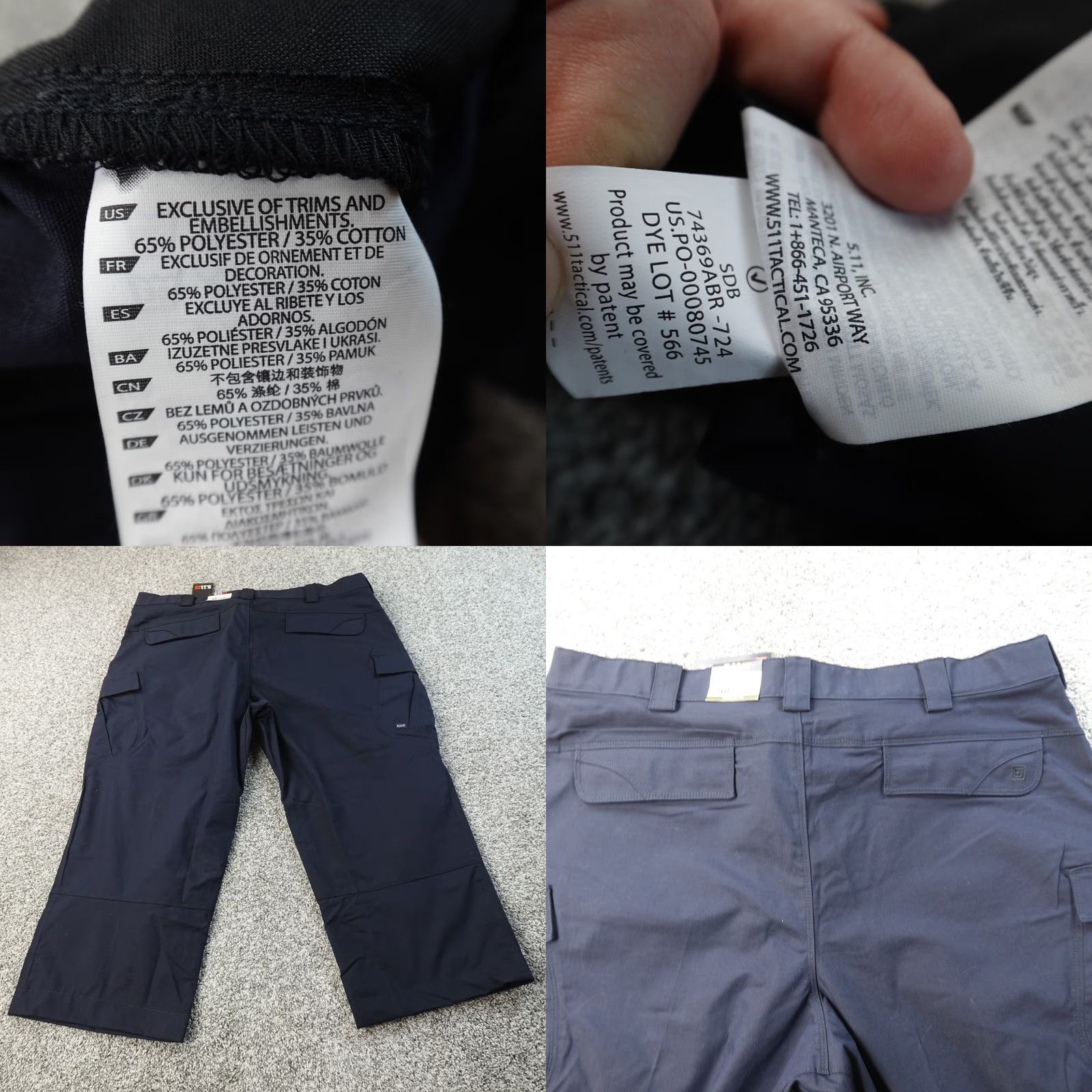 Vintage 5.11 Tactical Pants Mens 46X24 Blue Stryke Flex Tac Cargo Utility Stretch Pants Mens Regular Flat Front Cargo Pocket Cotton Polyester Blue 46 Size US 30 / EU 46 - 8 Thumbnail