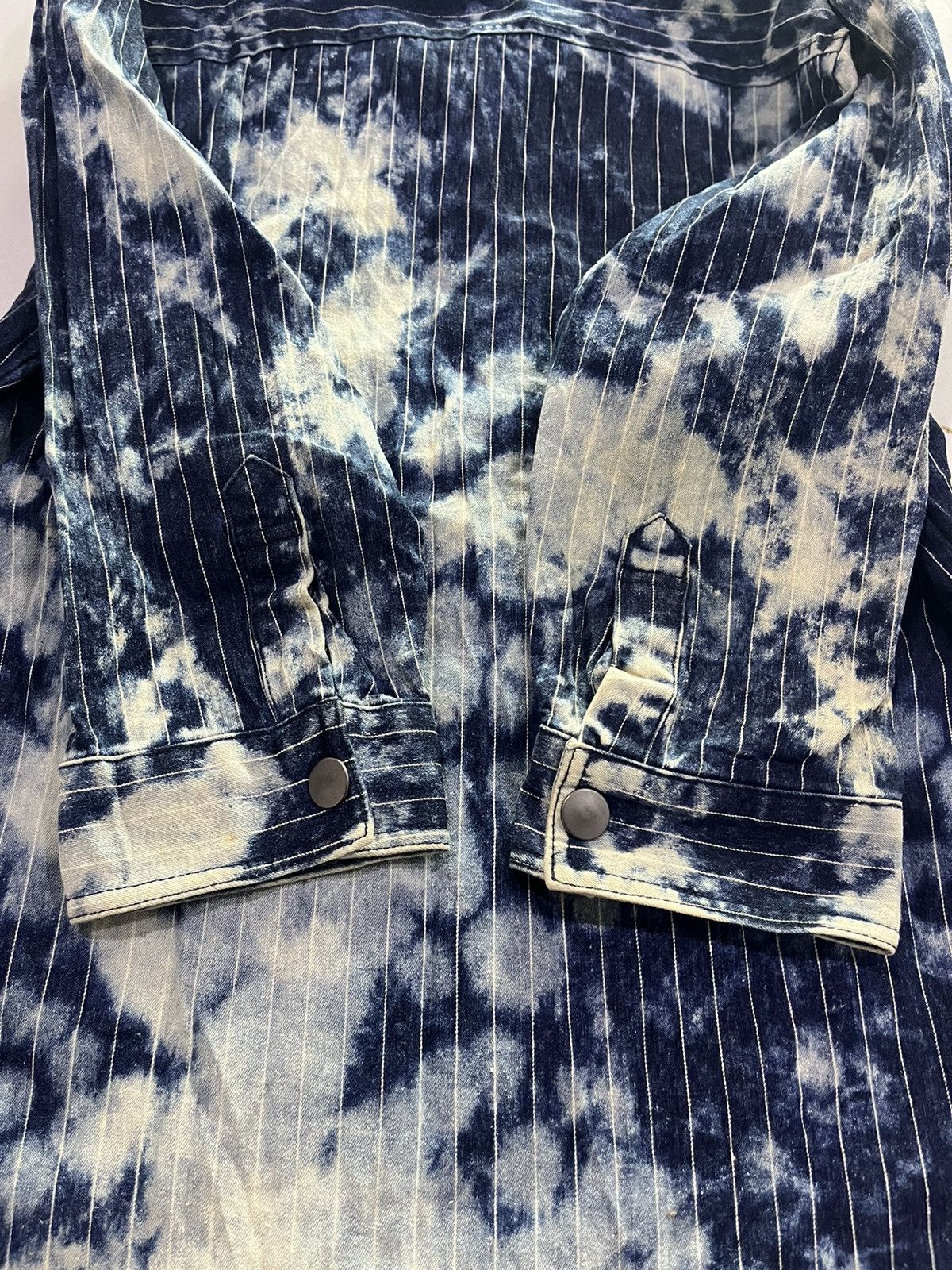 If Six Was Nine Vintage Semantic design acid wash button up shirt Size US M / EU 48-50 / 2 - 9 Thumbnail