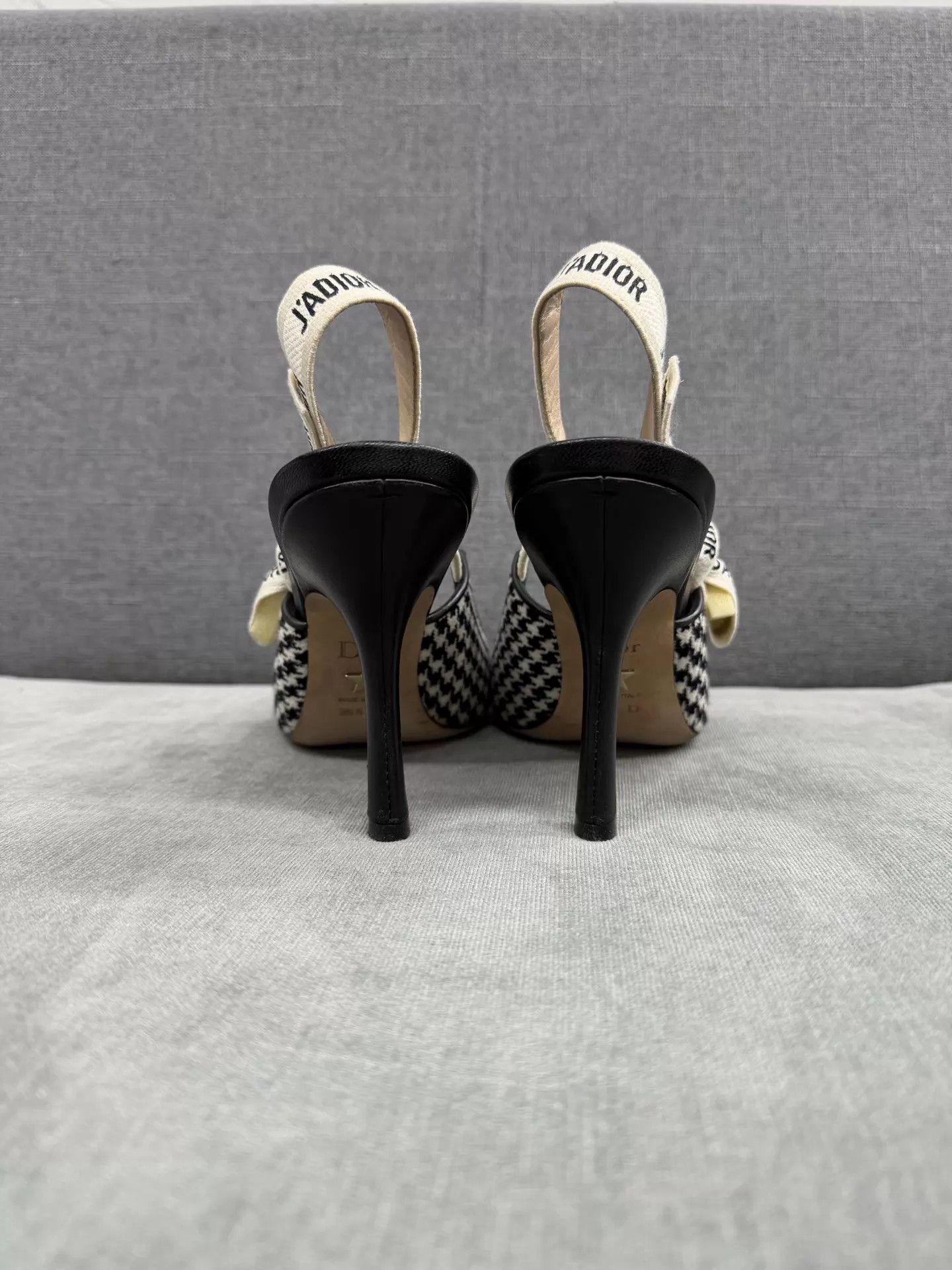 Dior DIOR J'Adior Women's Houndstooth Kitten Heels 39.5 Size US 9 / IT 39 - 5 Thumbnail
