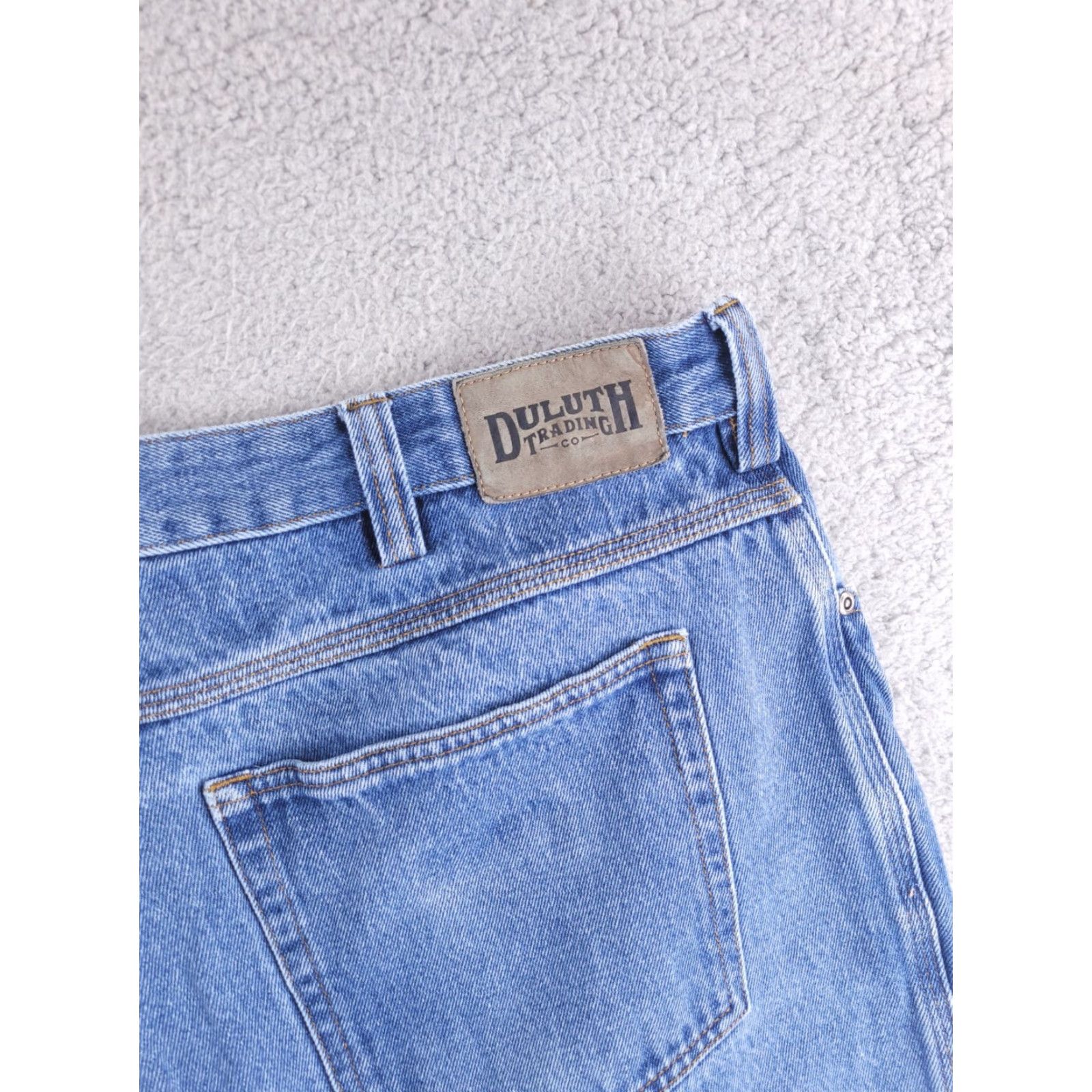 Denime Duluth Jeans Mens 40x29 Blue Flex Fire Hose Denim Relaxed Straight Fit Jeans Mens Size US 40 / EU 56 - 5 Thumbnail