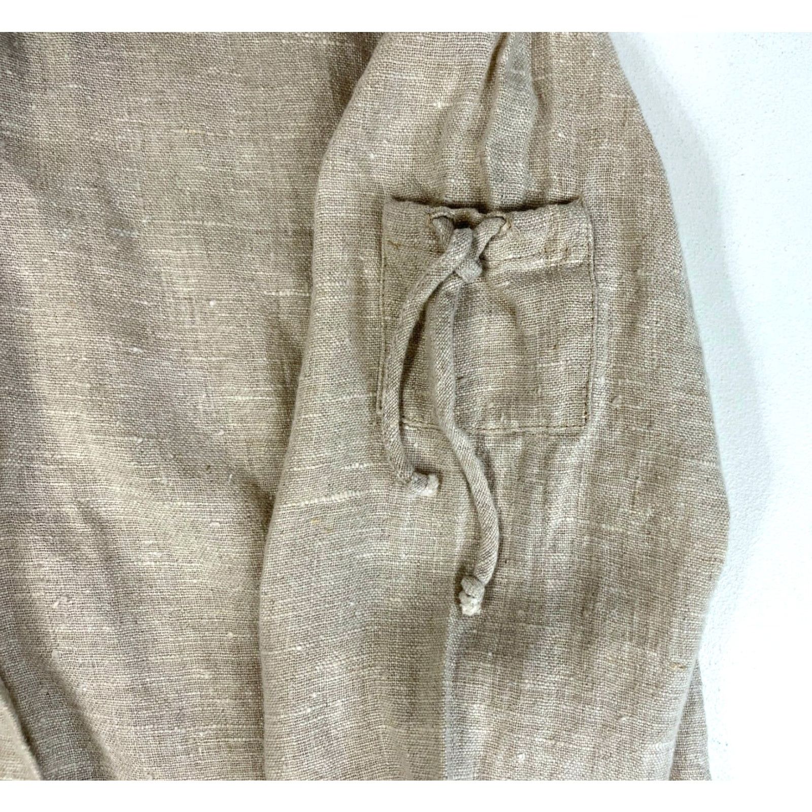 Vintage VINTAGE Women's 20 South Linen Button Blouse Shirt Adult Large Natural Linen USA 3/4 Sleeve Collared Button Blouse Made in USA Size L / US 10 / IT 46 - 3 Thumbnail