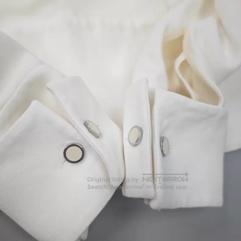 Hermes Hermes White mulberry silk cotton blouse Size XS / US 0-2 / IT 36-38 - 8 Thumbnail