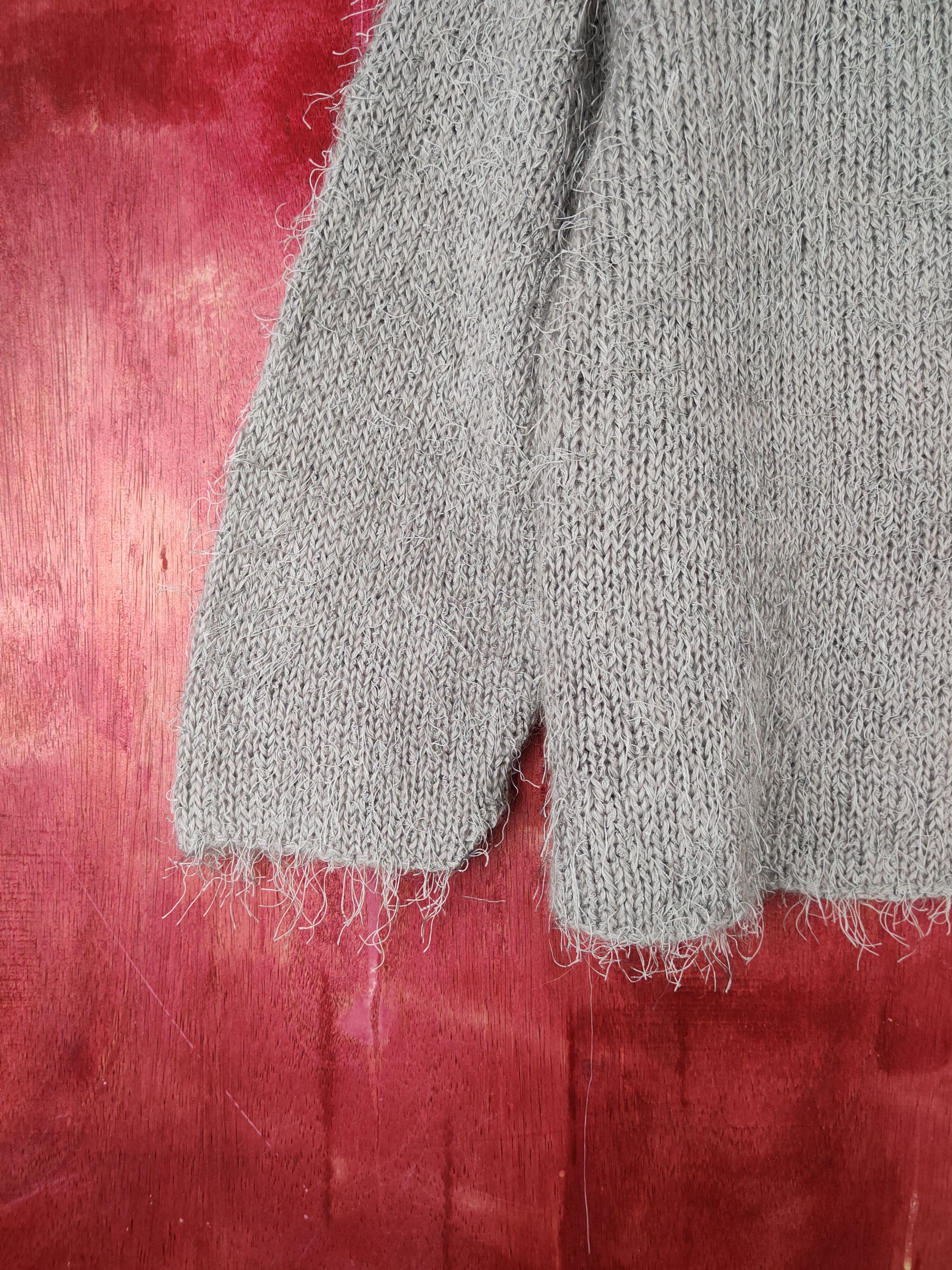 Japanese Brand × Vintage Japanese Brand Gray Shag Shaggy Fur Mohair Knitwear #S1914 Size M / US 6-8 / IT 42-44 - 4 Thumbnail