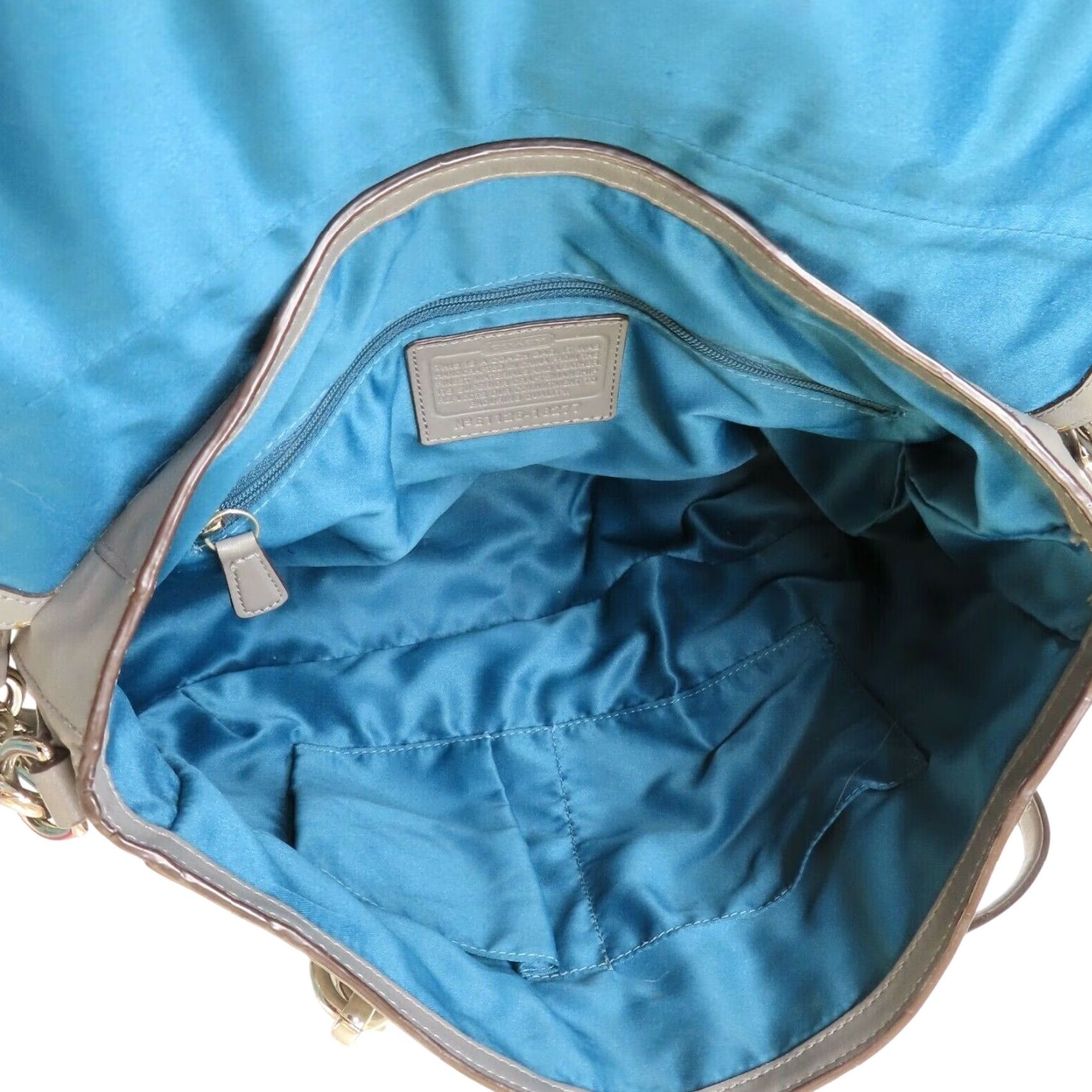 Coach Coach Kristin Shoulder Bag Purse Gray Leather Women's Poppy Line E1126-18277 Designer Handbag with Inner Pockets Size ONE SIZE - 5 Thumbnail