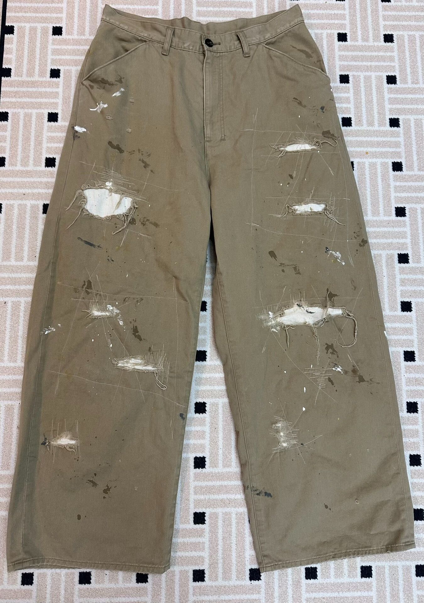 Other ANCELLM REMAKE WIDE CHINO TROUSERS Size US 26 / EU 42 - 1 Thumbnail