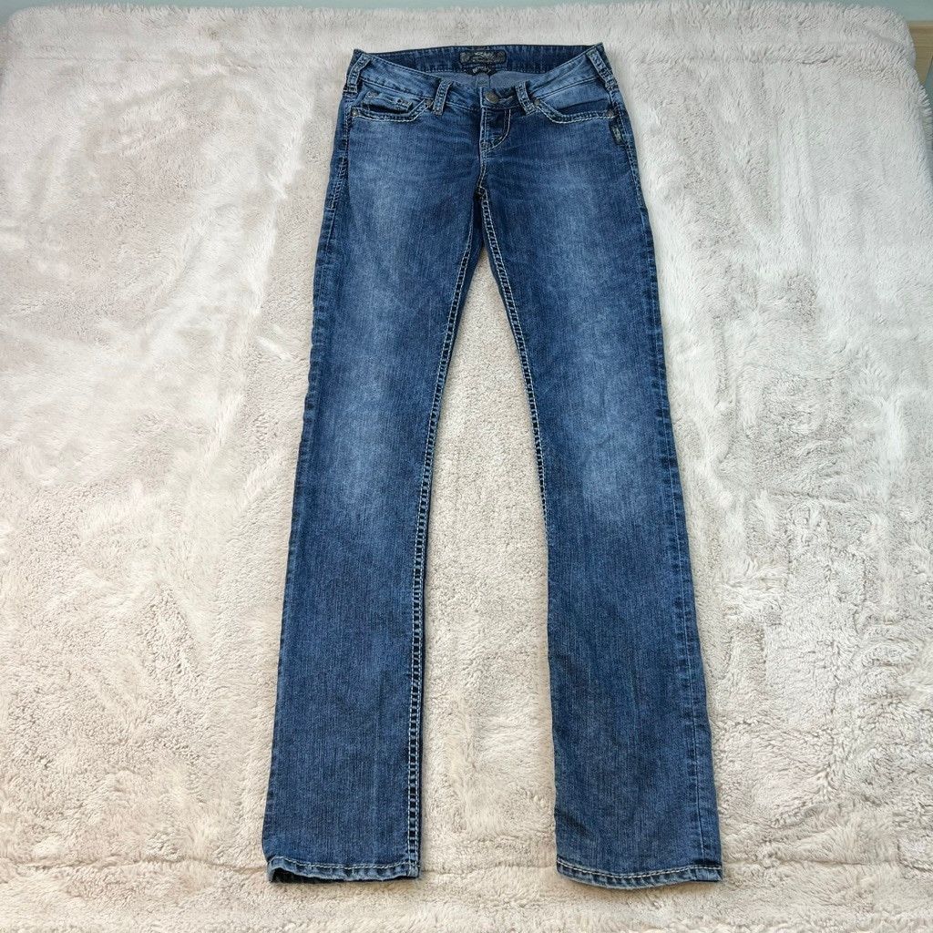 Silver Jeans Co. Silver Jeans Berkley Straight Leg Jeans Size 26x34 Low Rise Size 26" / US 2 / IT 38 - 1 Thumbnail