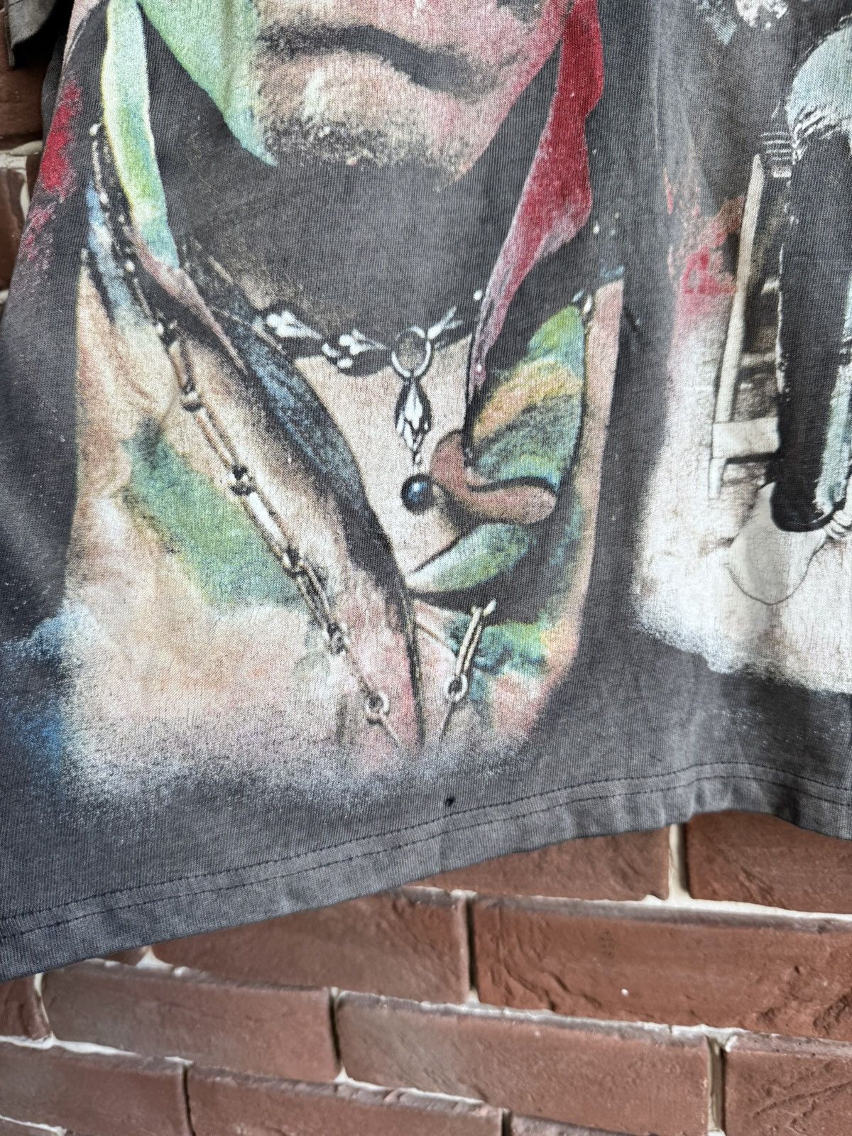 Vintage Vintage 90s Jimi Hendrix Faded Band Rock Black T-shirt l Size US L / EU 52-54 / 3 - 3 Thumbnail