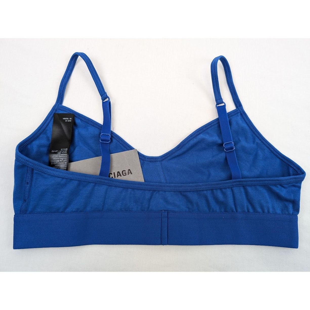 Balenciaga o1rshd1 Size: M / Soft Jersey Patch Sport Bra in Blue Size ONE SIZE - 11 Thumbnail