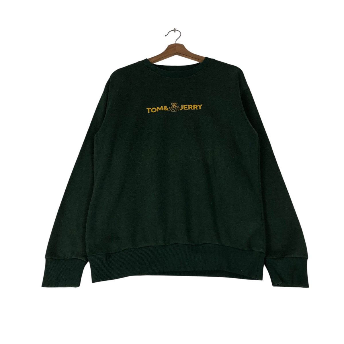 Cartoon Network 📌Rich Green Vintage Sweatshirt Cartoon Tom & Jerry Big Logo Size US M / EU 48-50 / 2 - 3 Thumbnail