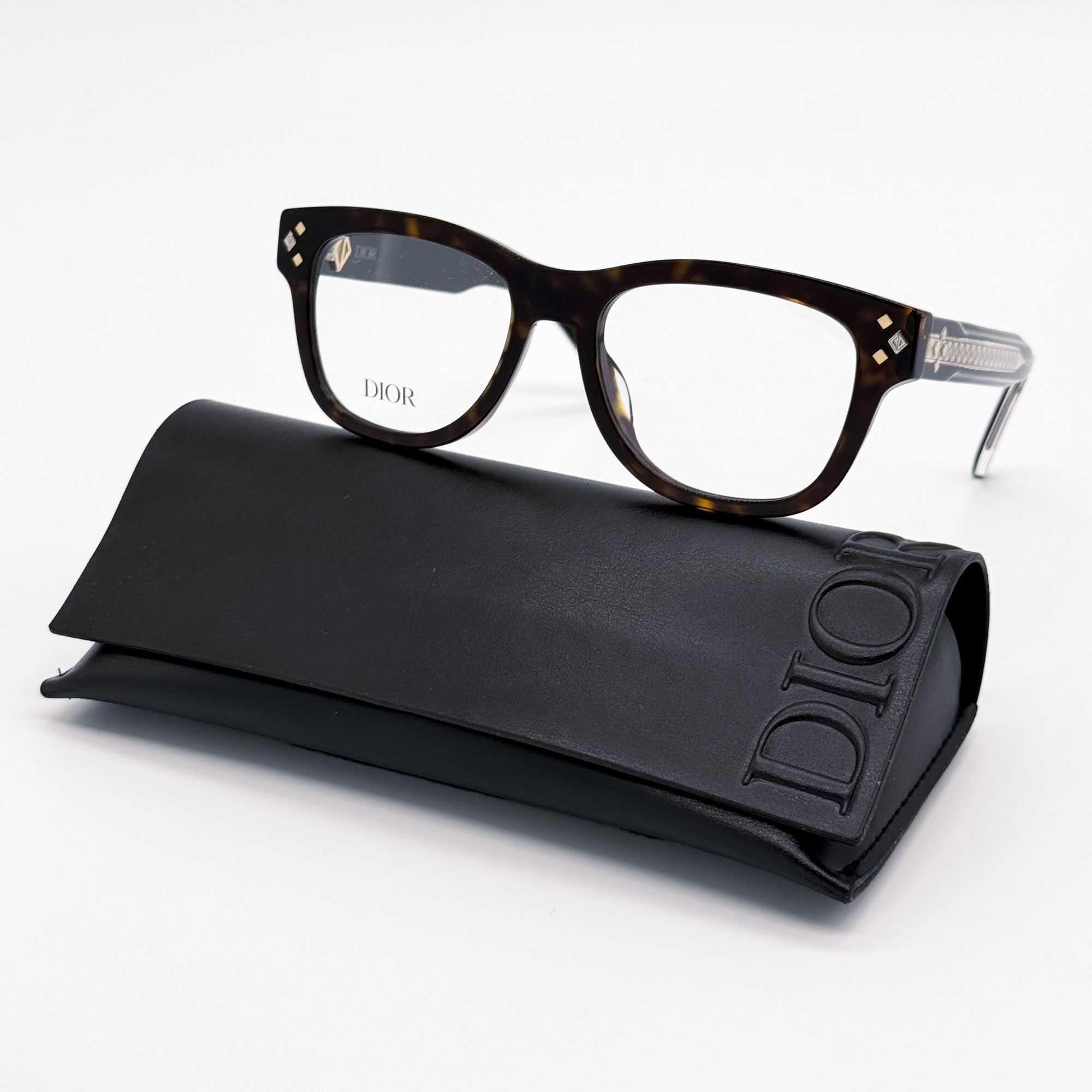 Dior NEW DIOR EYEGLASSES CD DIAMONDO S1I 2000 SQUARE HAVANA EYEGL Size ONE SIZE - 1 Thumbnail