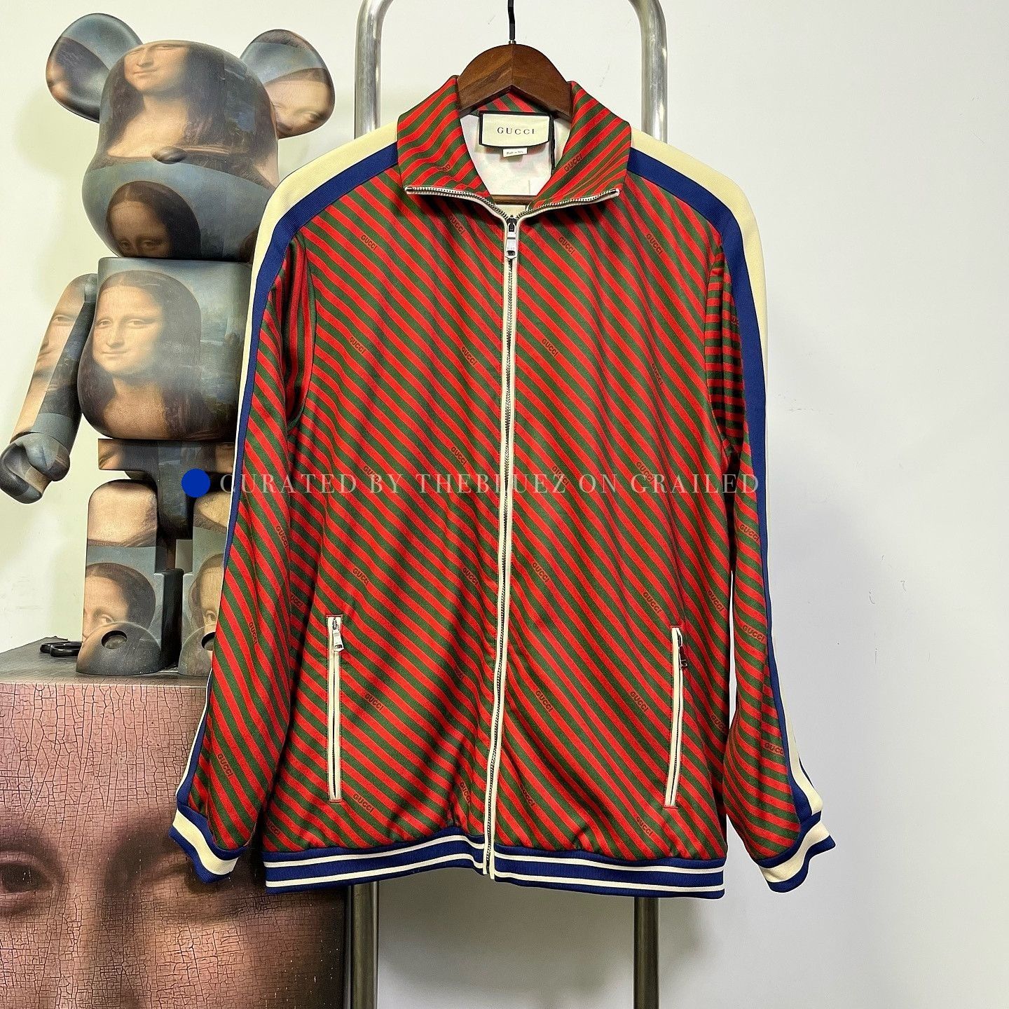 Gucci Multi-Color Stripe Logo Zip Jacket Size US S / EU 44-46 / 1 - 1 Thumbnail