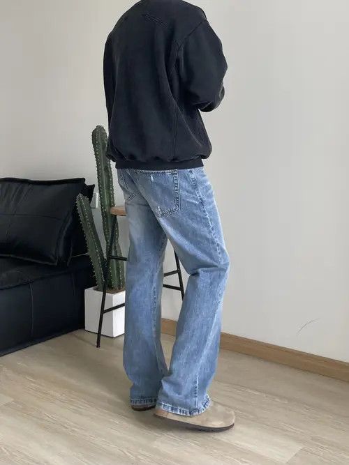 VIBE y2k retro washed faded flared jeans Size US 28 / EU 44 - 5 Thumbnail
