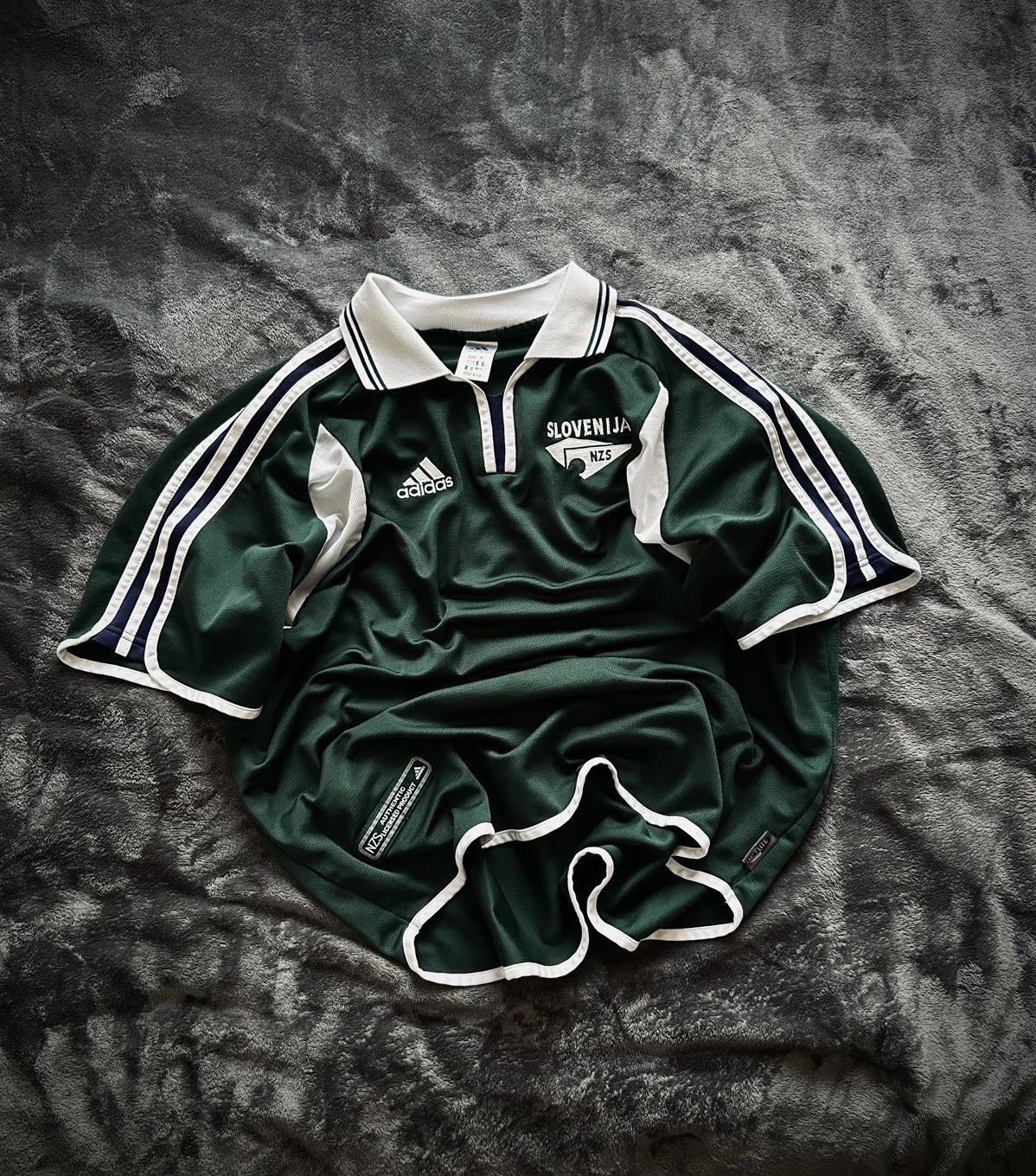adidas green jersey slovenija 2000 vintage