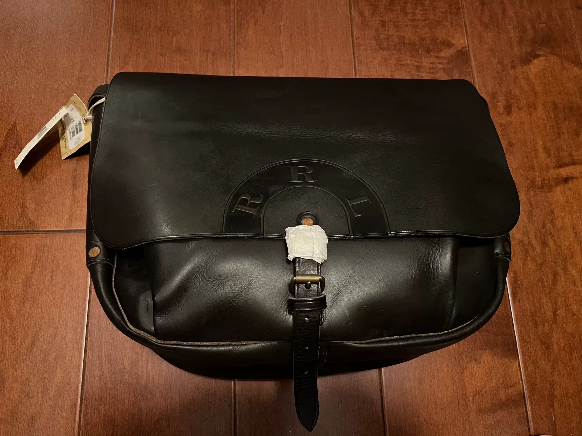 RRL Ralph Lauren RRL Double RL Black Leather Messenger Bag Size ONE SIZE - 1 Thumbnail