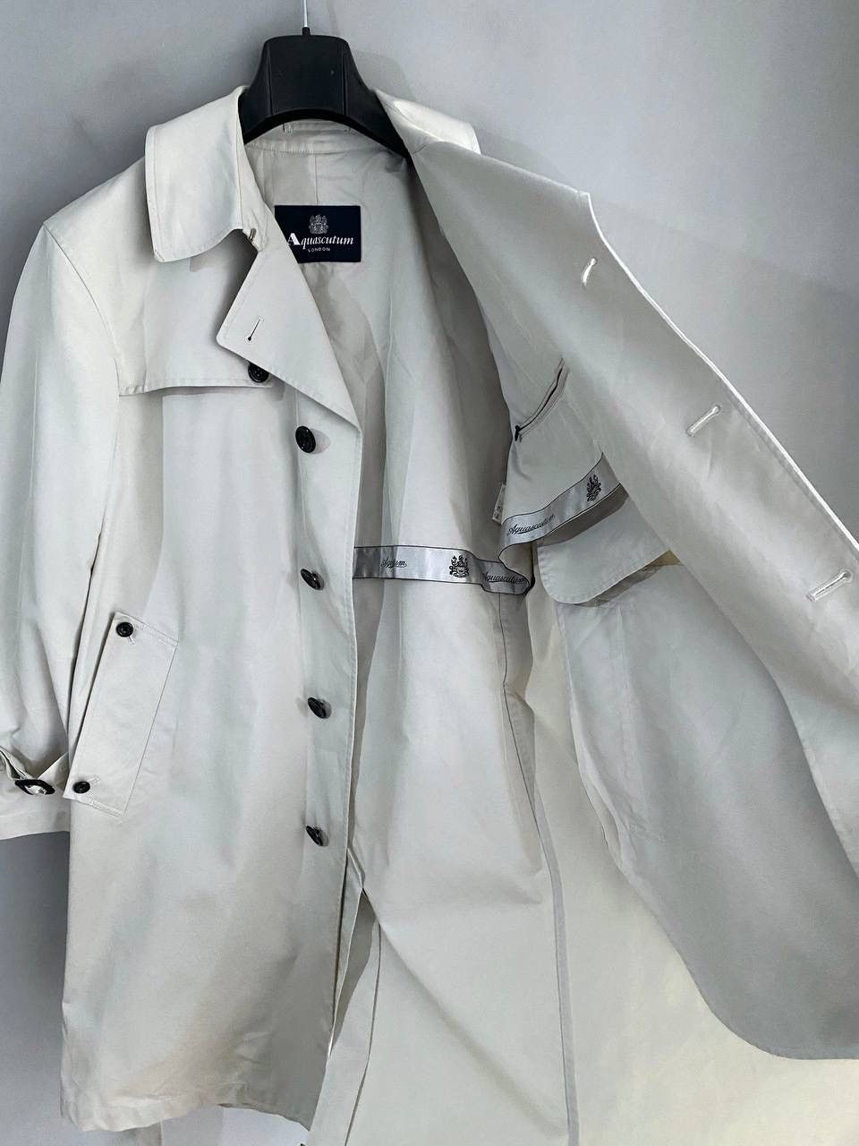Aquascutum Aquascutum London Men's Grey Light Trench Coat, Size M Size US M / EU 48-50 / 2 - 12 Thumbnail