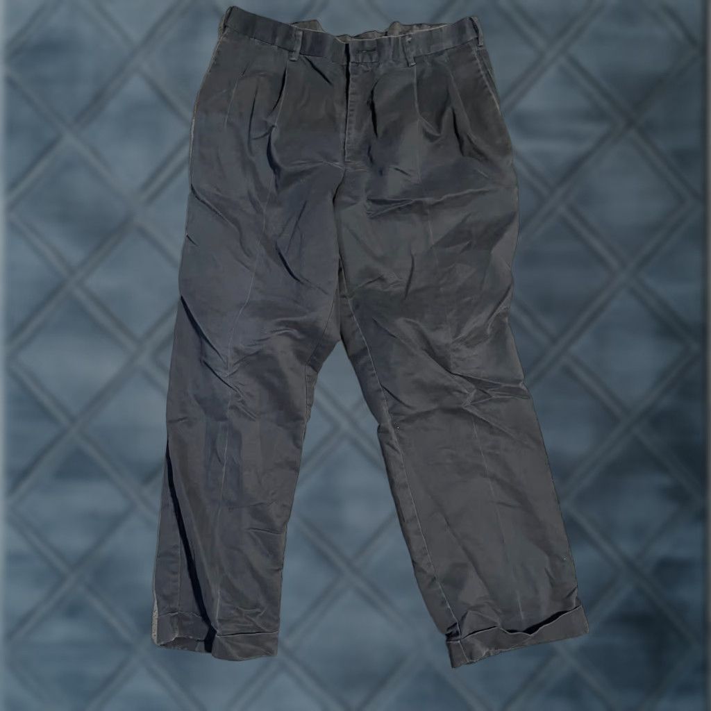 Dockers Dockers Pants Men's 38x32 Relaxed Fit Black Chino Pleated 90s Army Apple Style Distress Dockers D4 Size US 38 / EU 54 - 1 Thumbnail