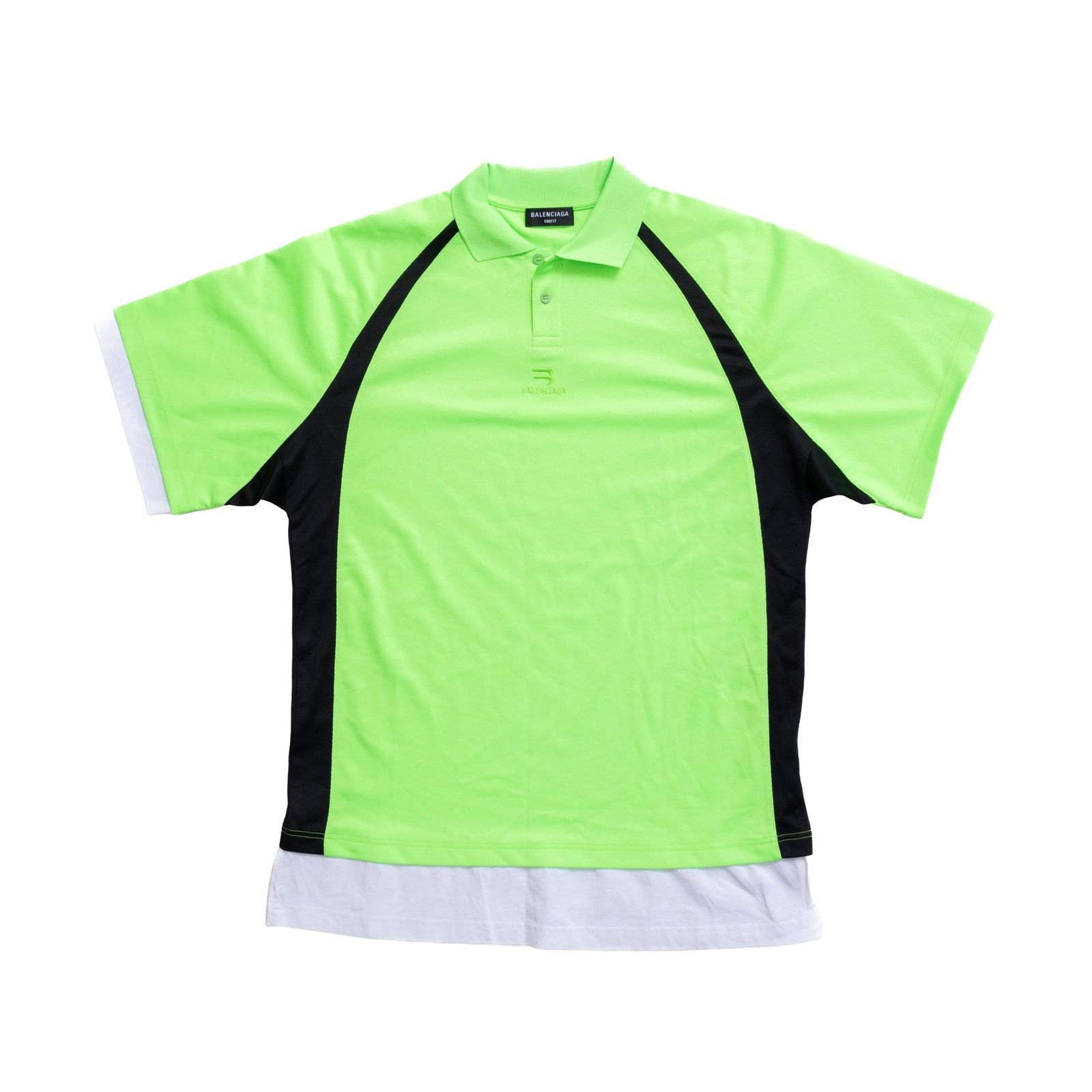 Balenciaga Balenciaga FW21 Layered Neon Polo Tee Size US L / EU 52-54 / 3 - 1 Thumbnail