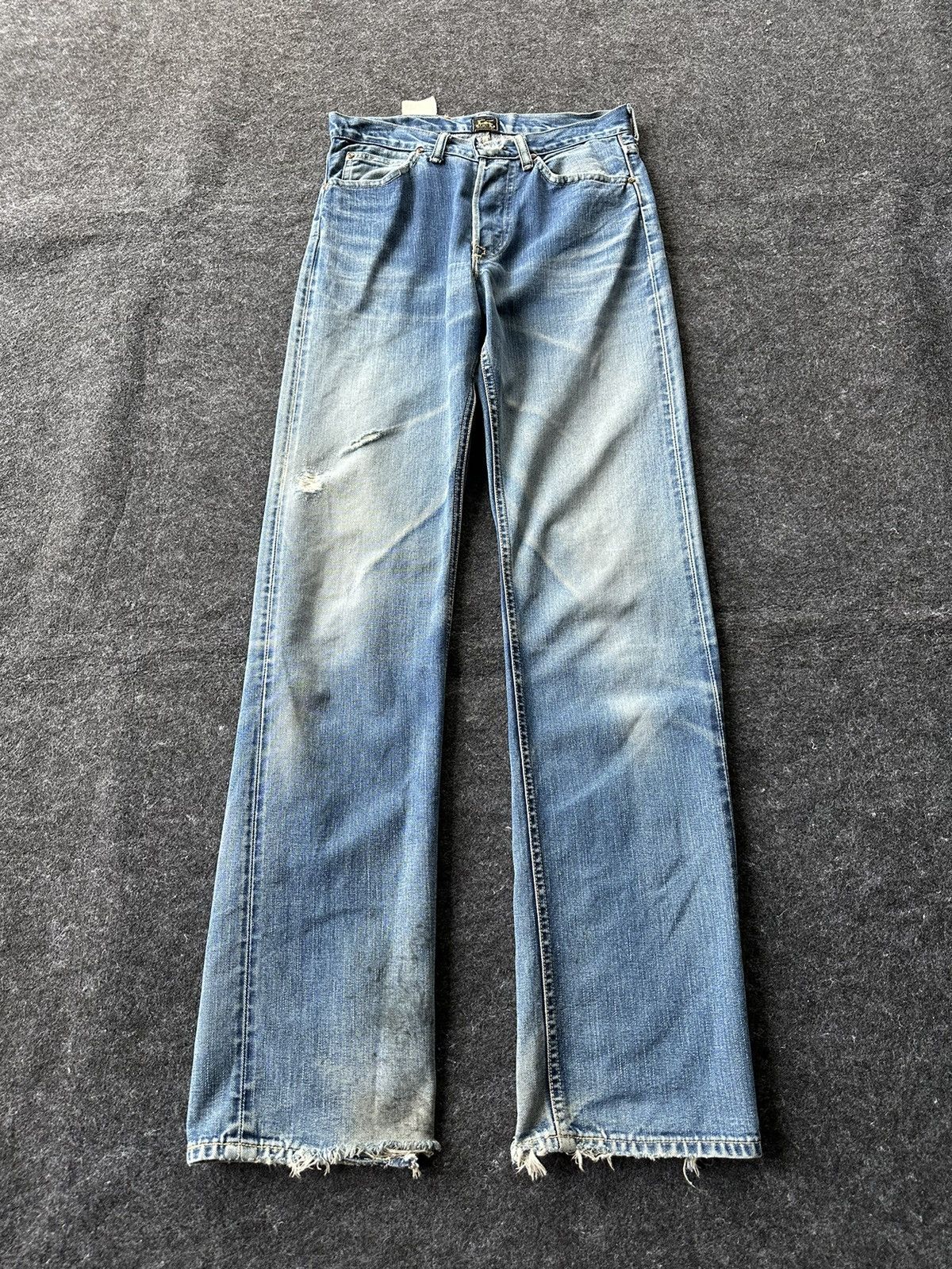 Lee Vintage Rare 50s Lee 101 Half Selvedge Denim 29x34 D444 Size US 29 - 1 Thumbnail