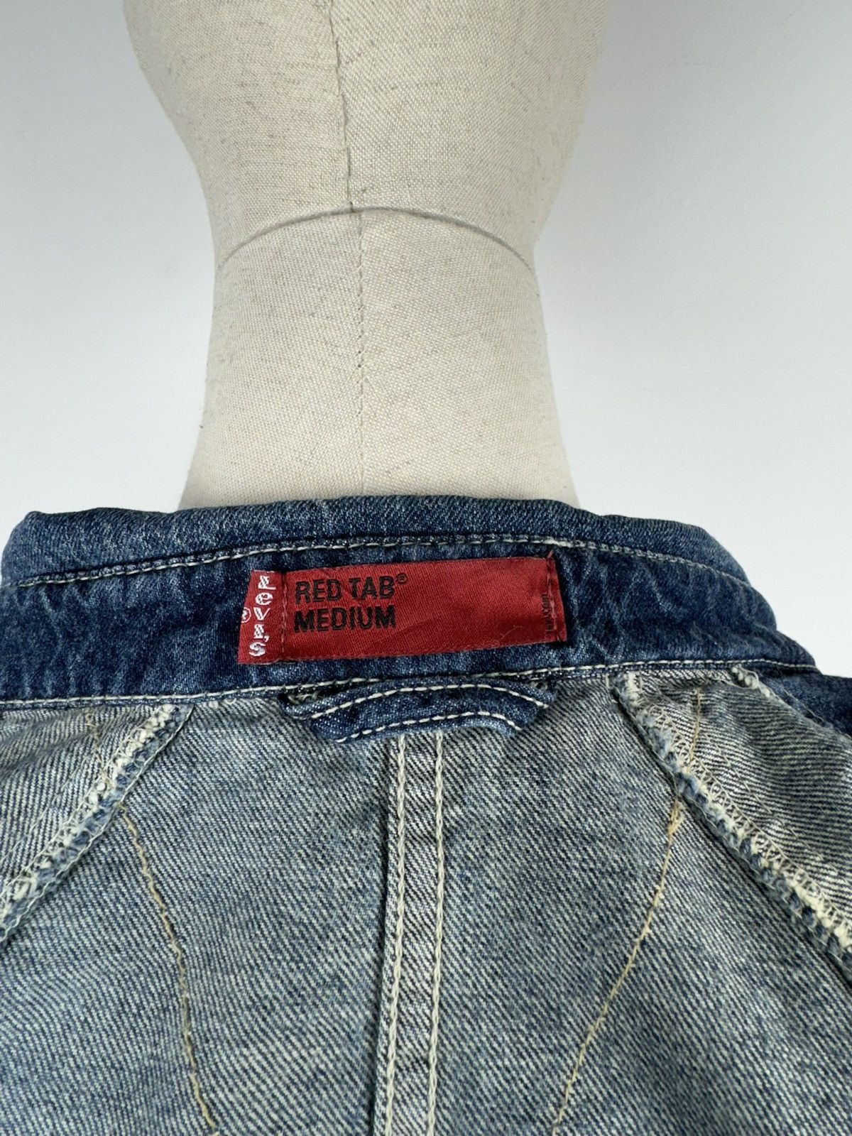 Japanese Brand × Vintage Vintage Levi’s Distressed Japanese Denim Cropped Jacket Size M / US 6-8 / IT 42-44 - 8 Thumbnail
