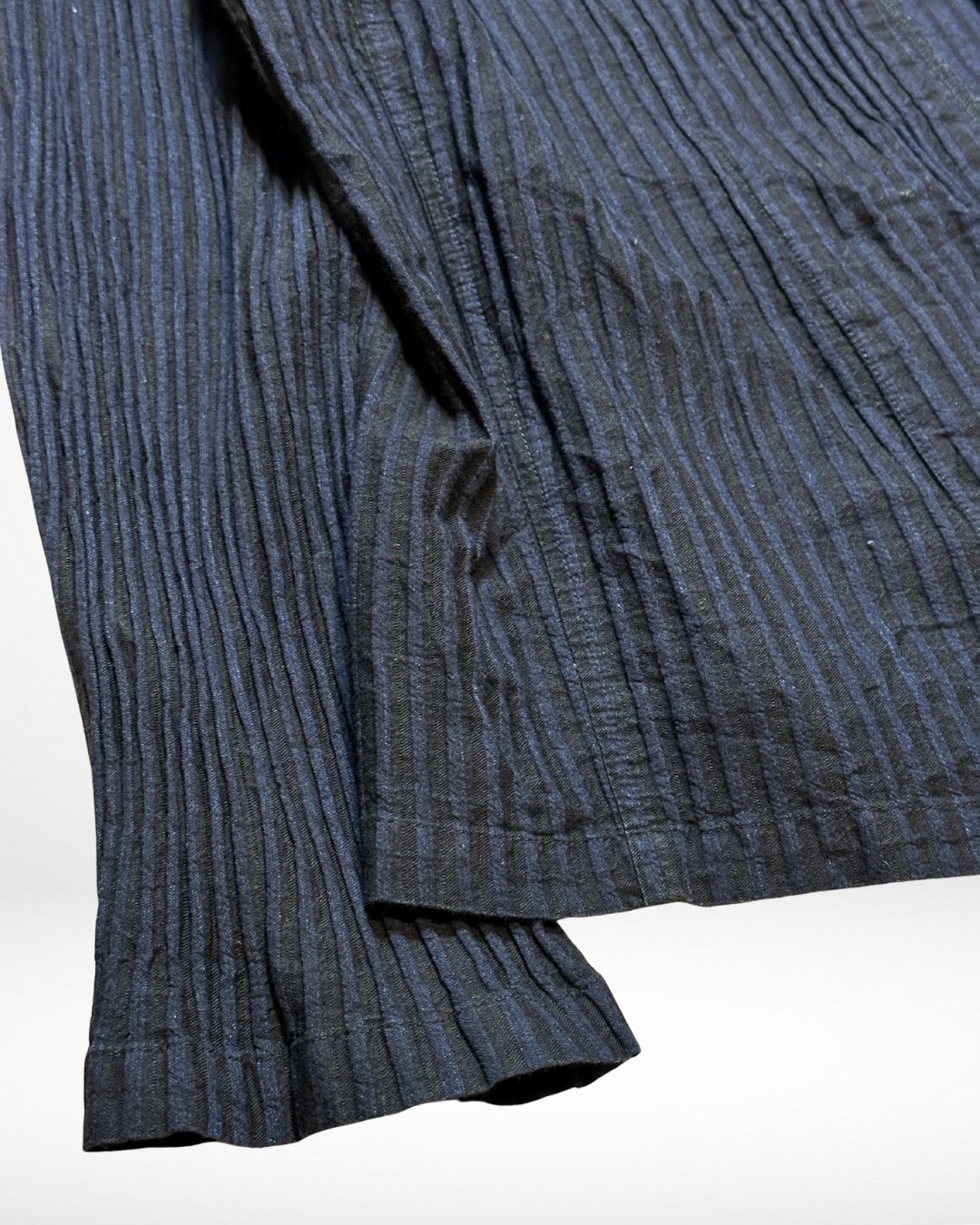Issey Miyake SS97 Plantation Indigo-dyed Pleated Cardigan Size US M / EU 48-50 / 2 - 6 Thumbnail
